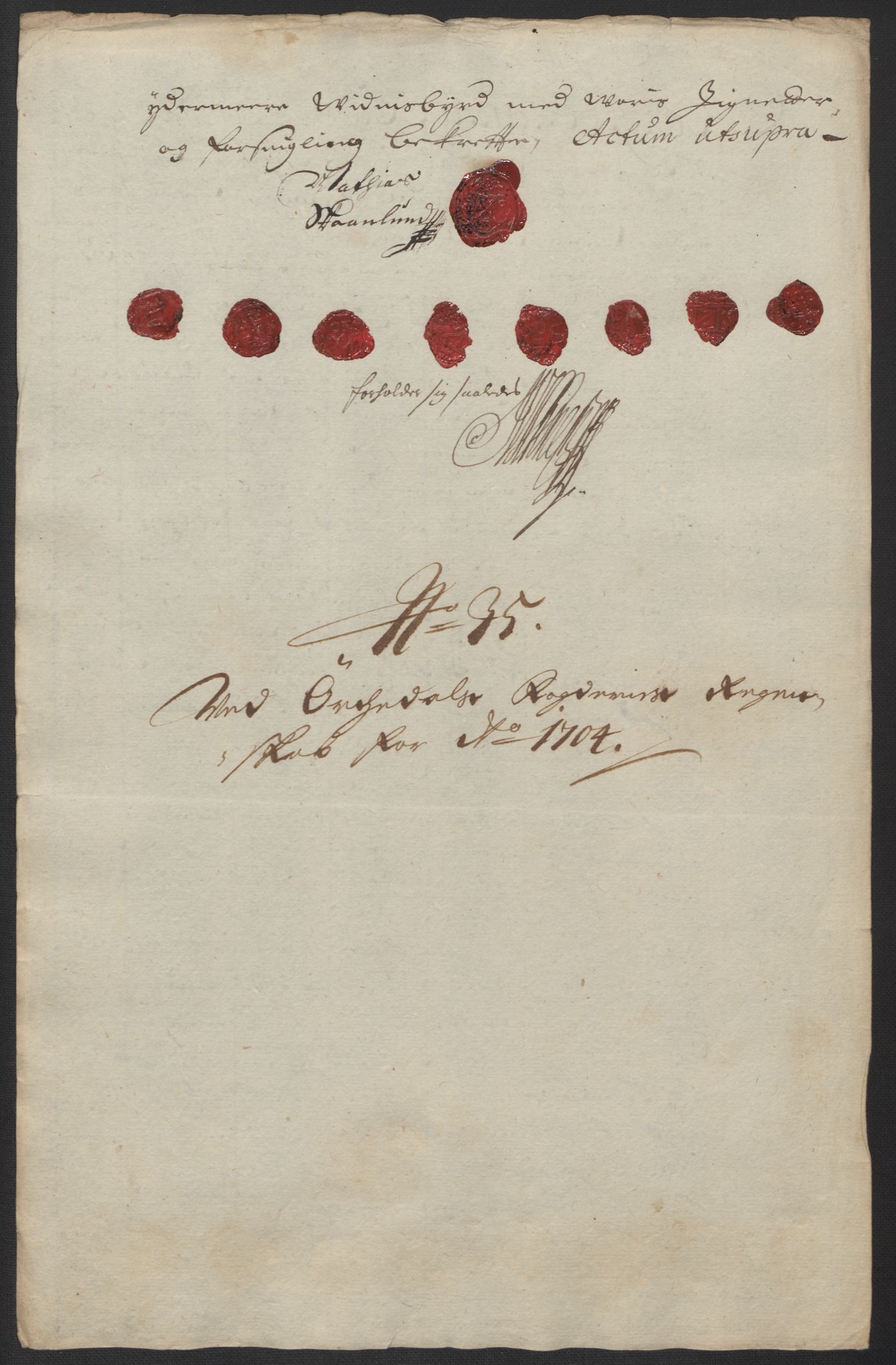 Rentekammeret inntil 1814, Reviderte regnskaper, Fogderegnskap, RA/EA-4092/R60/L3954: Fogderegnskap Orkdal og Gauldal, 1704, s. 247