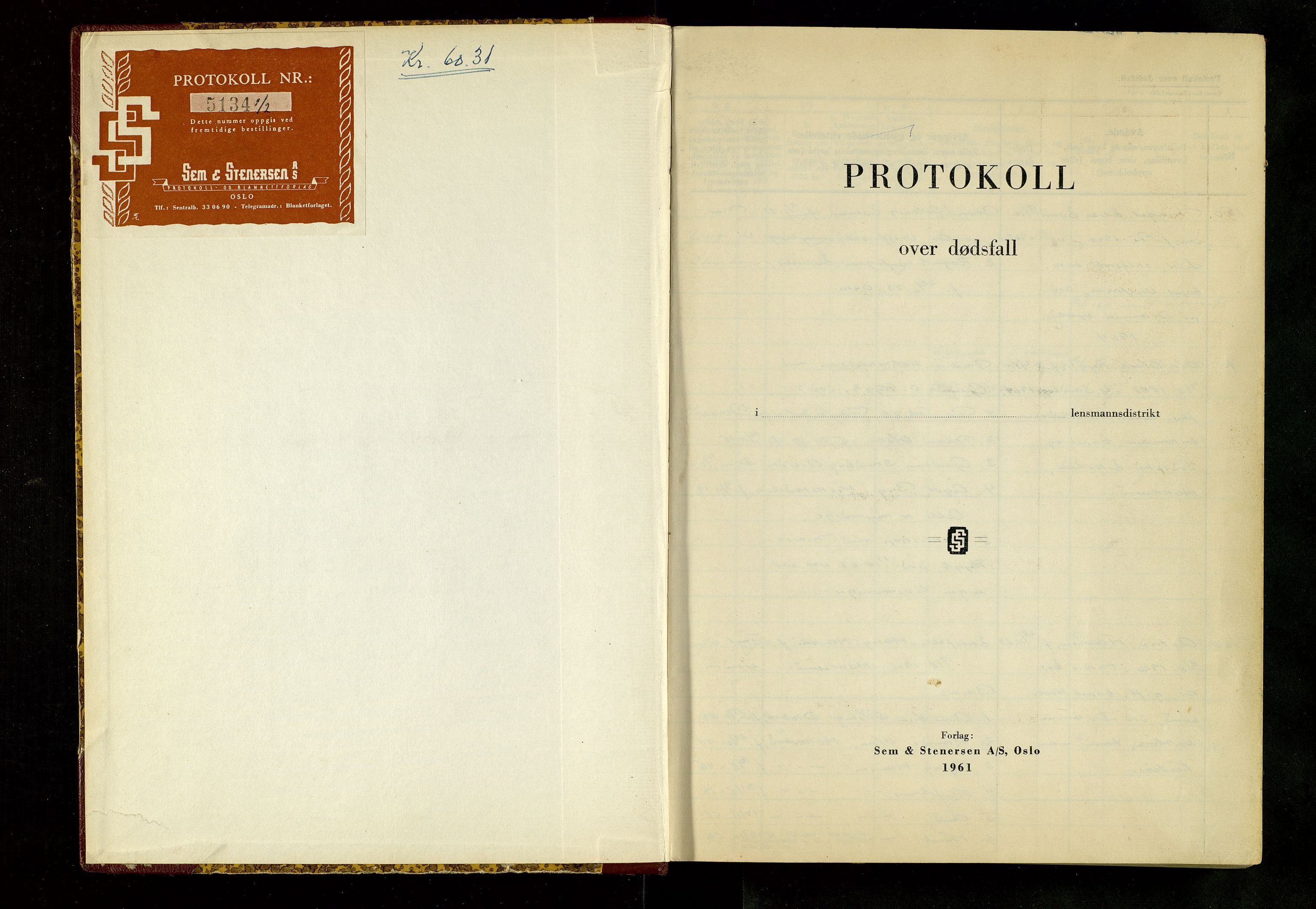 Haug og Bakke lensmannskontor, AV/SAKO-A-511/H/Ha/Hac/L0002: Dødsfallsprotokoll, Haug og Bakke, 1964-1968