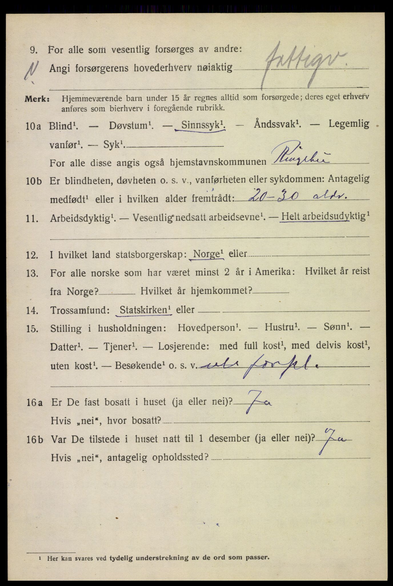 SAH, Folketelling 1920 for 0419 Sør-Odal herred, 1920, s. 17000