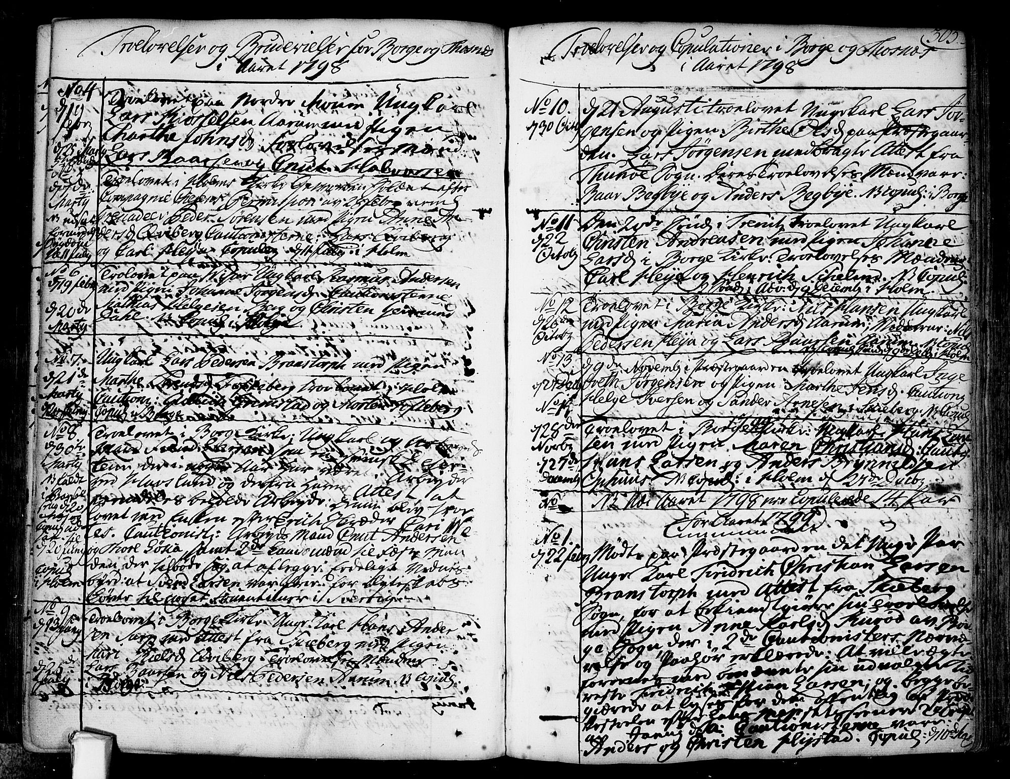 Borge prestekontor Kirkebøker, SAO/A-10903/F/Fa/L0002: Ministerialbok nr. I 2, 1791-1817, s. 305
