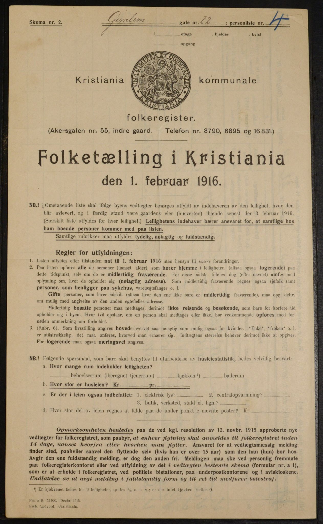 OBA, Kommunal folketelling 1.2.1916 for Kristiania, 1916, s. 29860