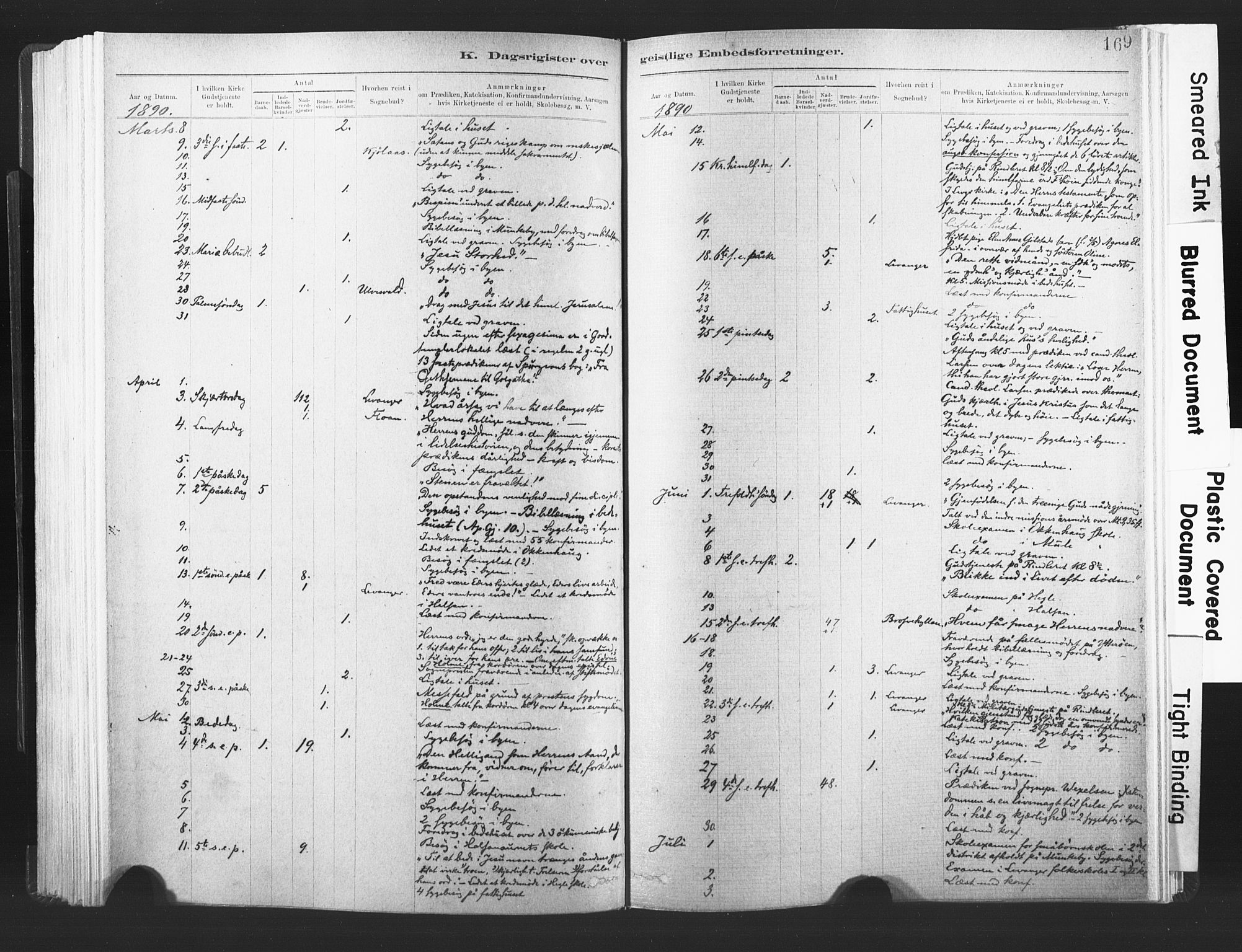 Ministerialprotokoller, klokkerbøker og fødselsregistre - Nord-Trøndelag, SAT/A-1458/720/L0189: Ministerialbok nr. 720A05, 1880-1911, s. 169
