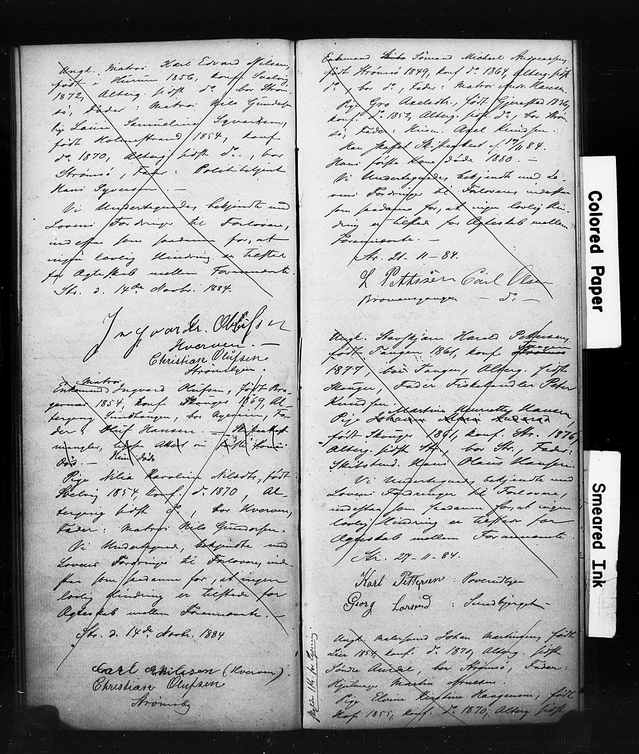 Strømsø kirkebøker, AV/SAKO-A-246/H/Ha/L0006: Lysningsprotokoll nr. 6, 1882-1890