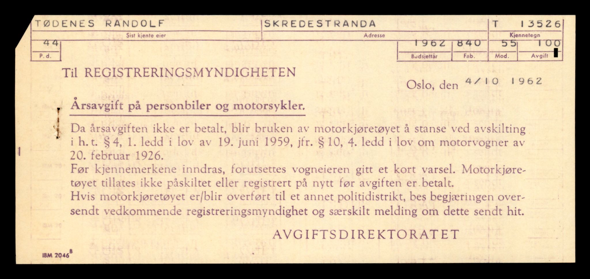 Møre og Romsdal vegkontor - Ålesund trafikkstasjon, AV/SAT-A-4099/F/Fe/L0039: Registreringskort for kjøretøy T 13361 - T 13530, 1927-1998, s. 2891