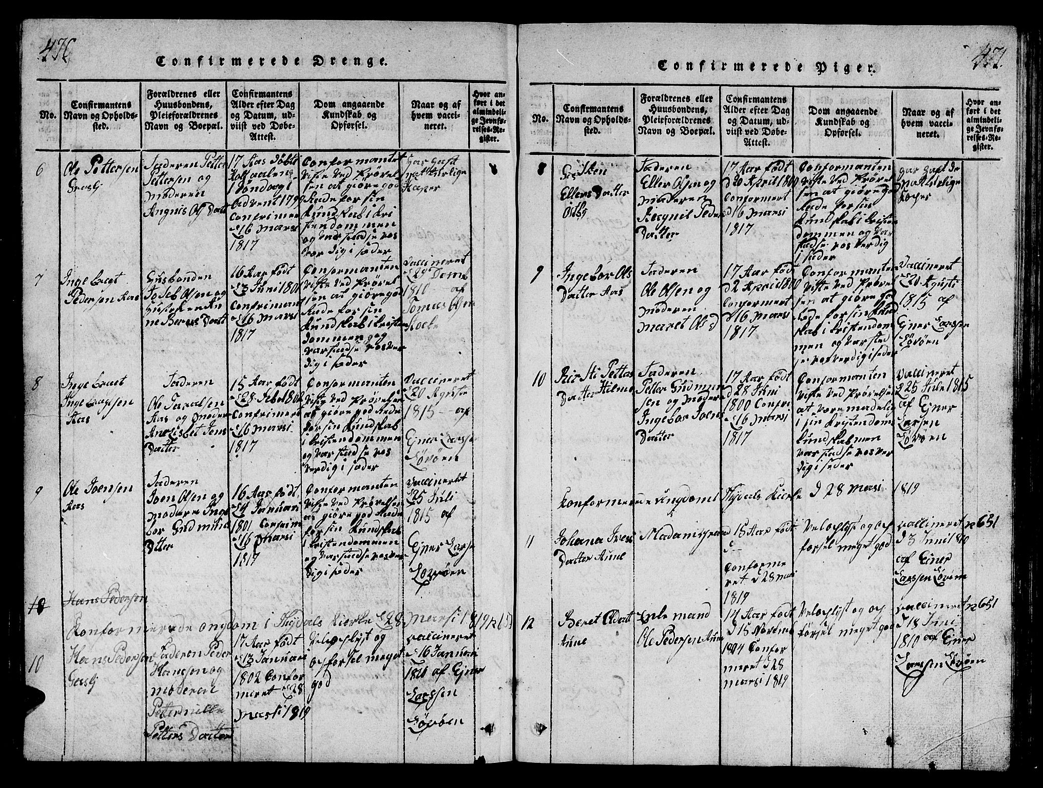 Ministerialprotokoller, klokkerbøker og fødselsregistre - Sør-Trøndelag, AV/SAT-A-1456/698/L1164: Klokkerbok nr. 698C01, 1816-1861, s. 470-471