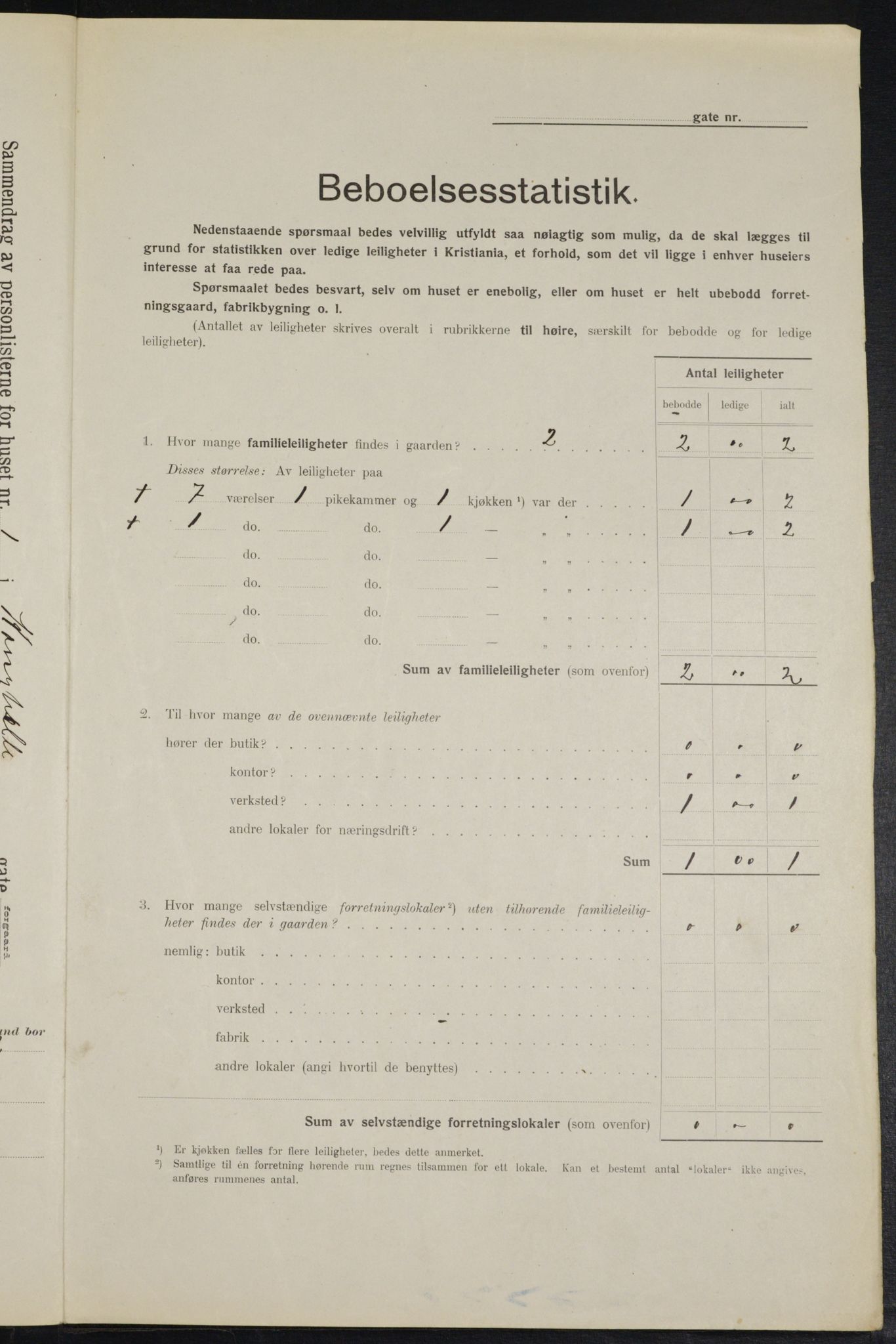 OBA, Kommunal folketelling 1.2.1914 for Kristiania, 1914, s. 52582