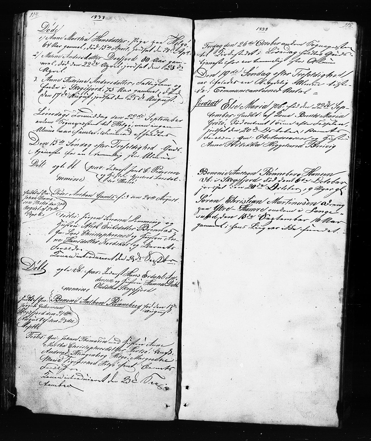 Karlsøy sokneprestembete, AV/SATØ-S-1299/H/Ha/Haa/L0008kirke: Ministerialbok nr. 8, 1805-1838, s. 114-115