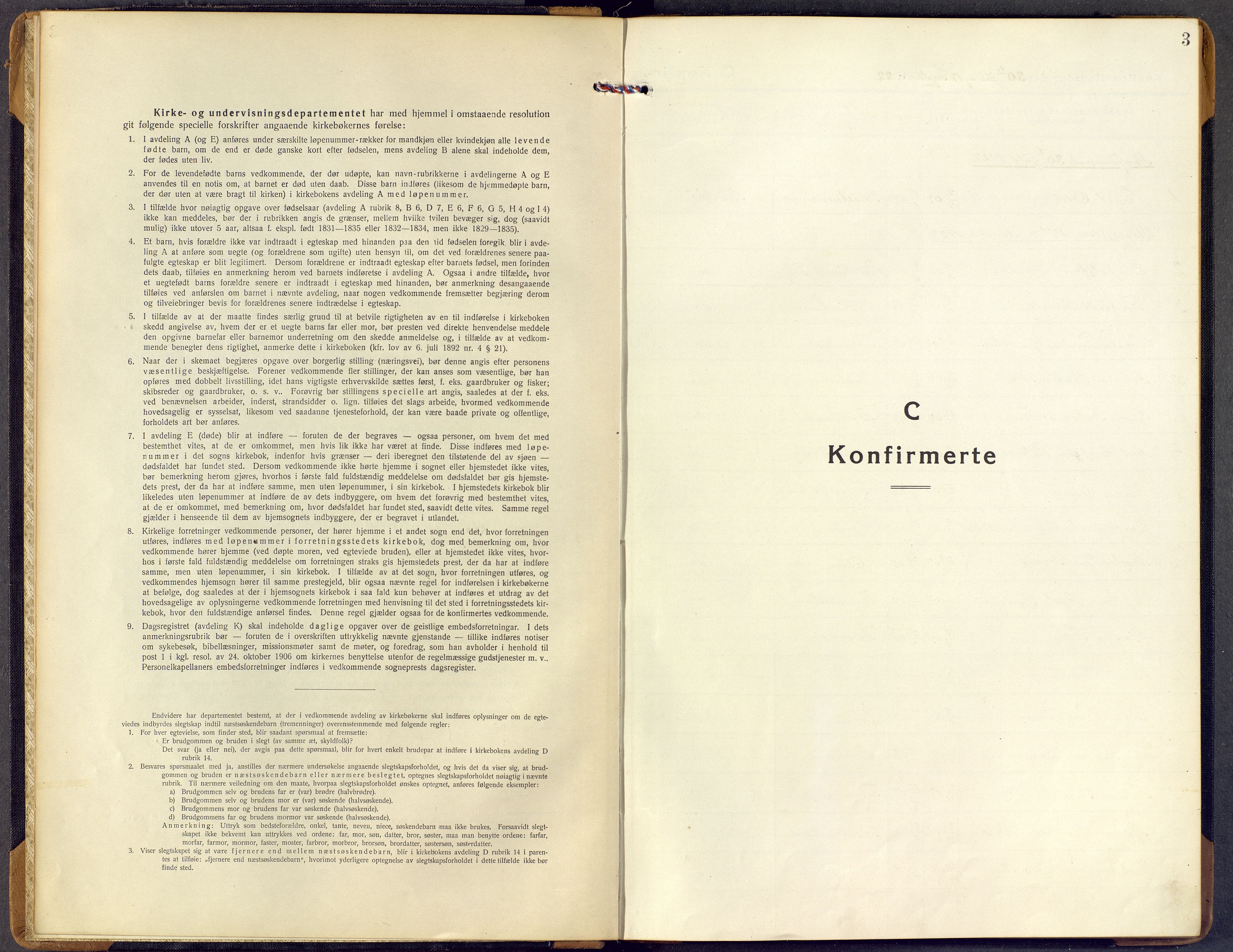 Borre kirkebøker, SAKO/A-338/F/Fd/L0001: Ministerialbok nr. IV 1, 1922-1964, s. 3