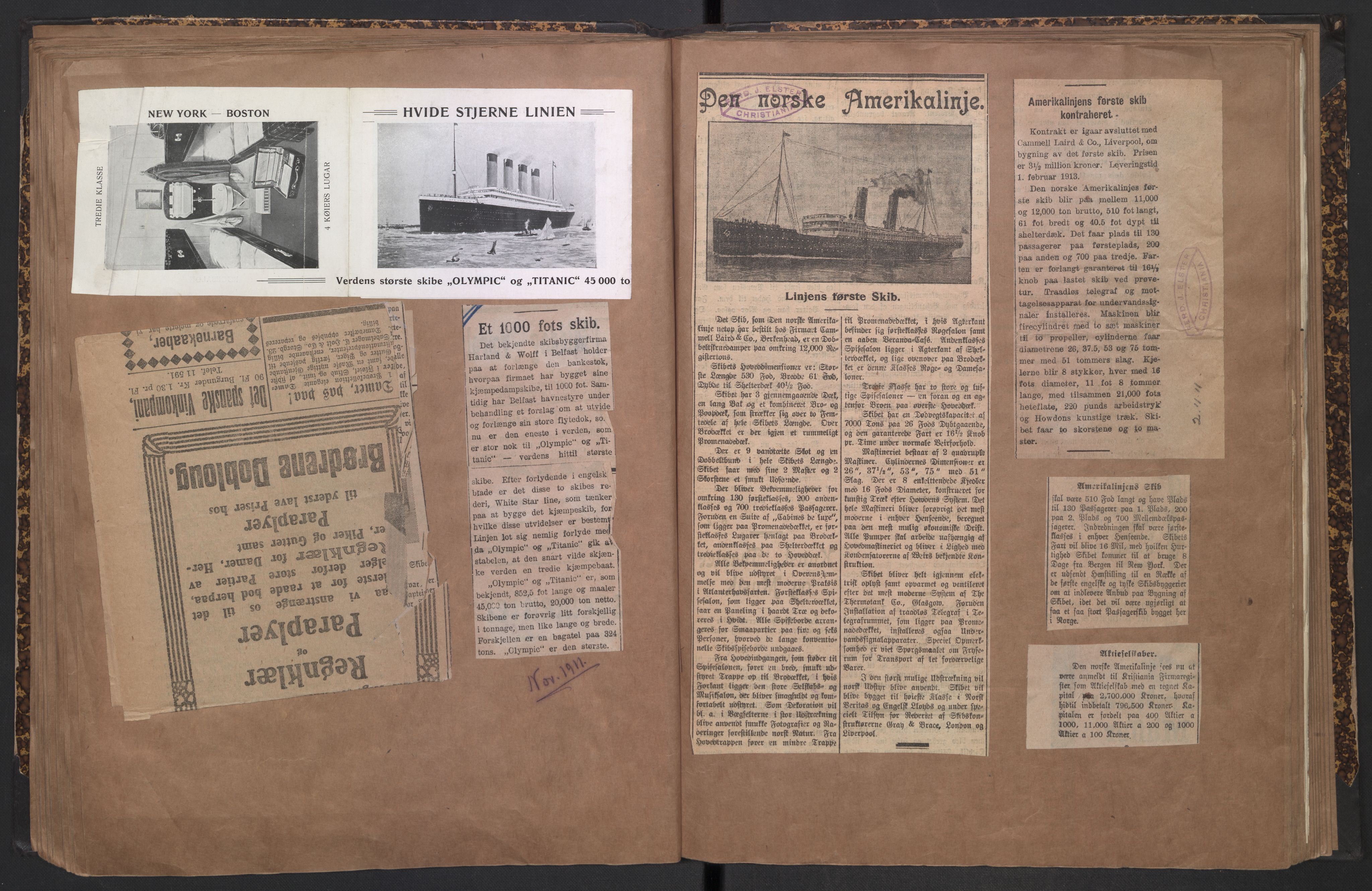 White Star-linjen, AV/SAO-PAO-0201/D/Dc/L0001: Utklippingsbok, 1909-1924, s. 55