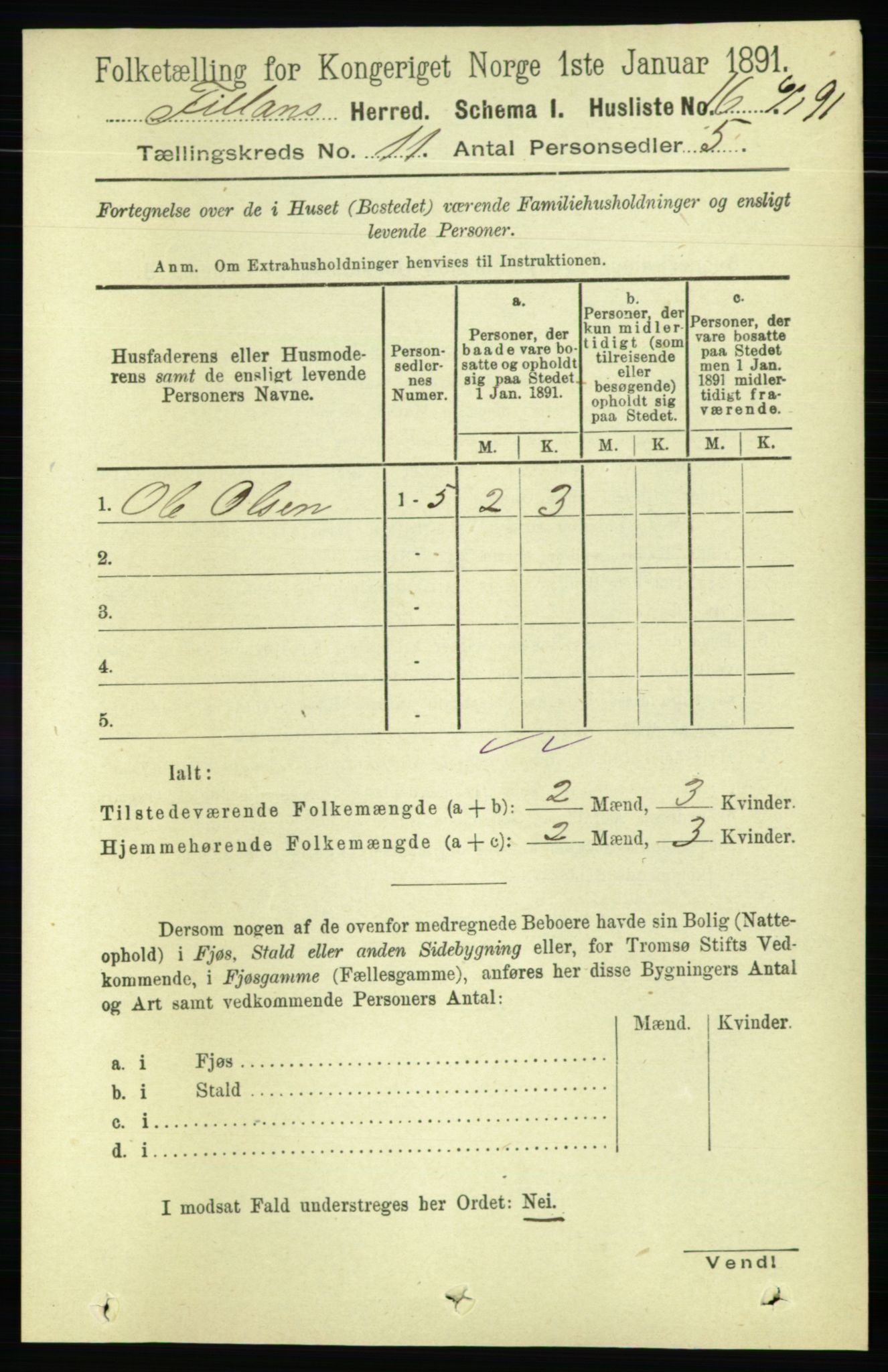 RA, Folketelling 1891 for 1616 Fillan herred, 1891, s. 2971