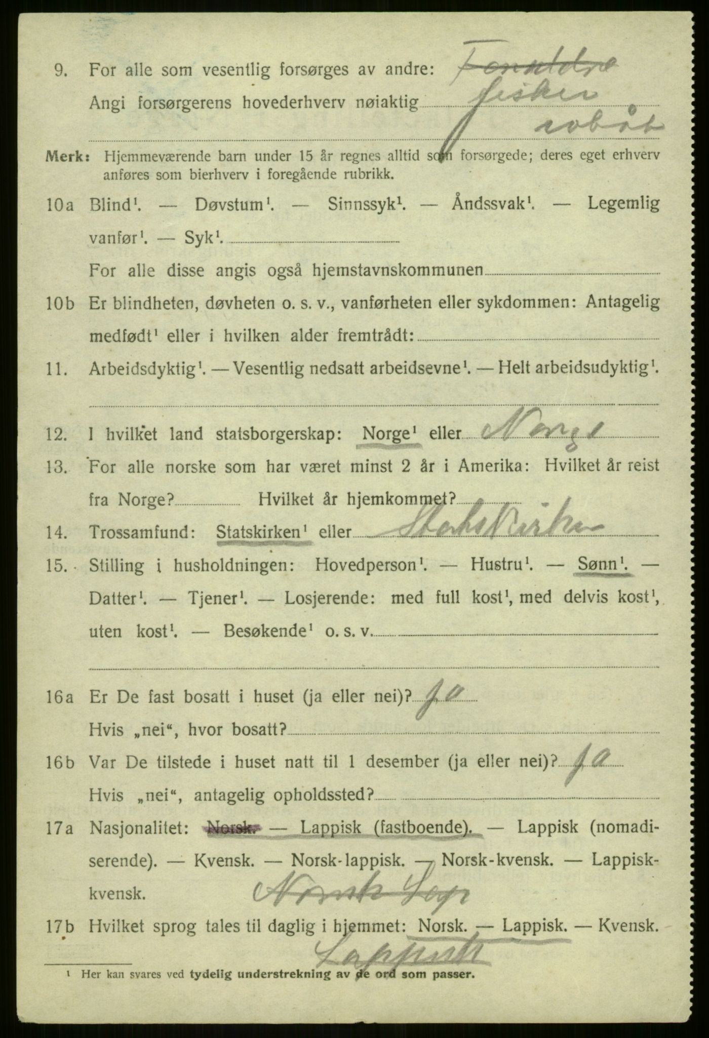 SATØ, Folketelling 1920 for 1938 Lyngen herred, 1920, s. 4034