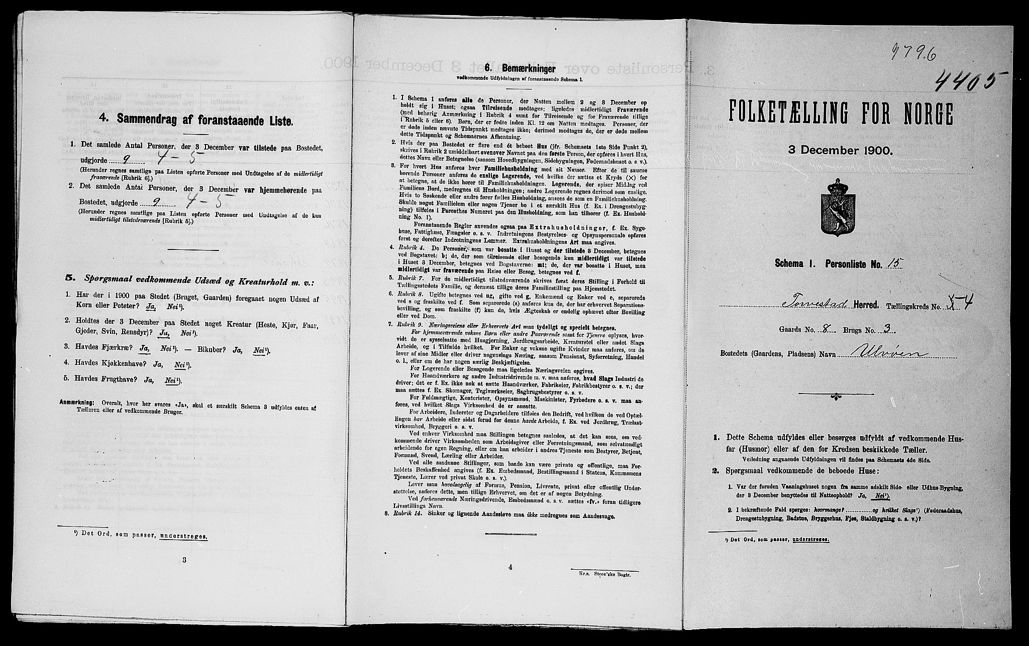 SAST, Folketelling 1900 for 1152 Torvastad herred, 1900, s. 45