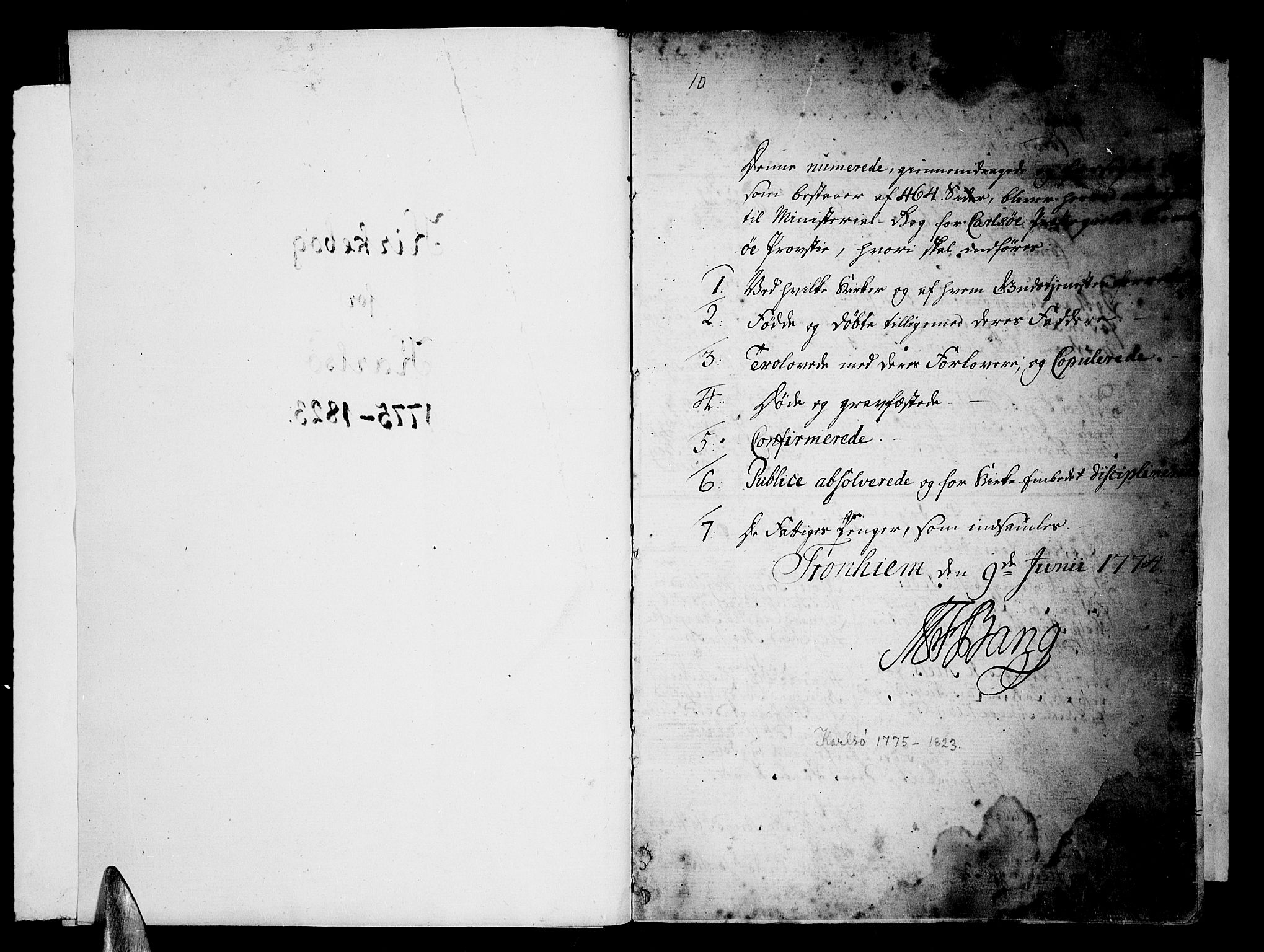 Karlsøy sokneprestembete, AV/SATØ-S-1299/H/Ha/Haa/L0001kirke: Ministerialbok nr. 1, 1775-1823
