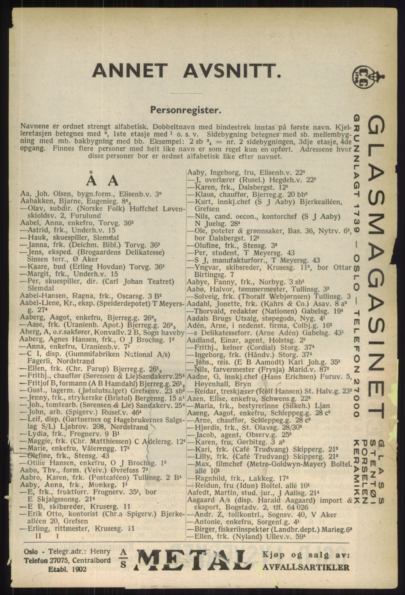 Kristiania/Oslo adressebok, PUBL/-, 1936, s. 81