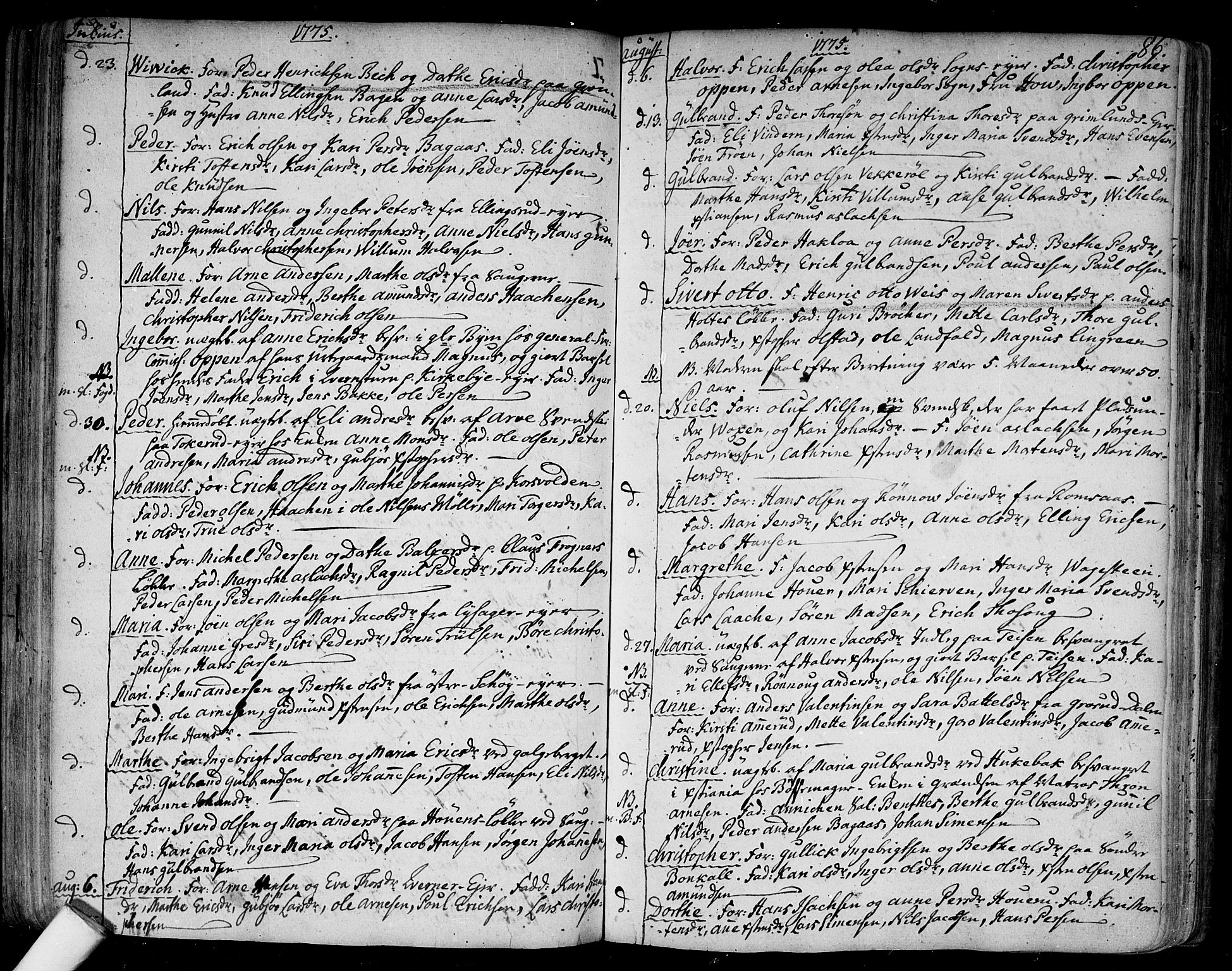 Aker prestekontor kirkebøker, AV/SAO-A-10861/F/L0009: Ministerialbok nr. 9, 1765-1785, s. 86