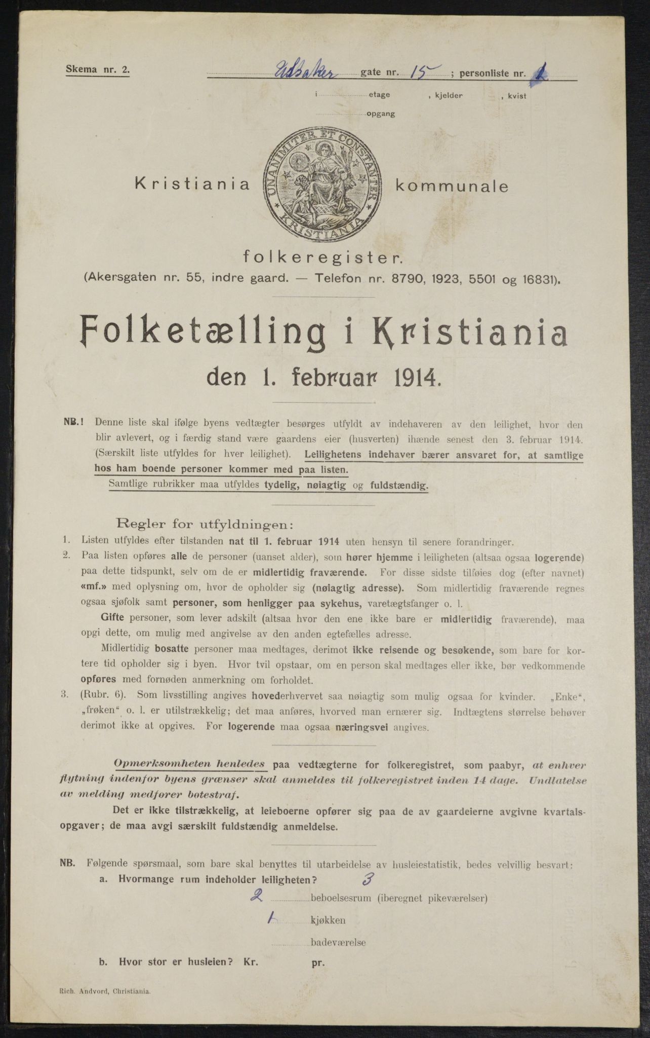 OBA, Kommunal folketelling 1.2.1914 for Kristiania, 1914, s. 119880