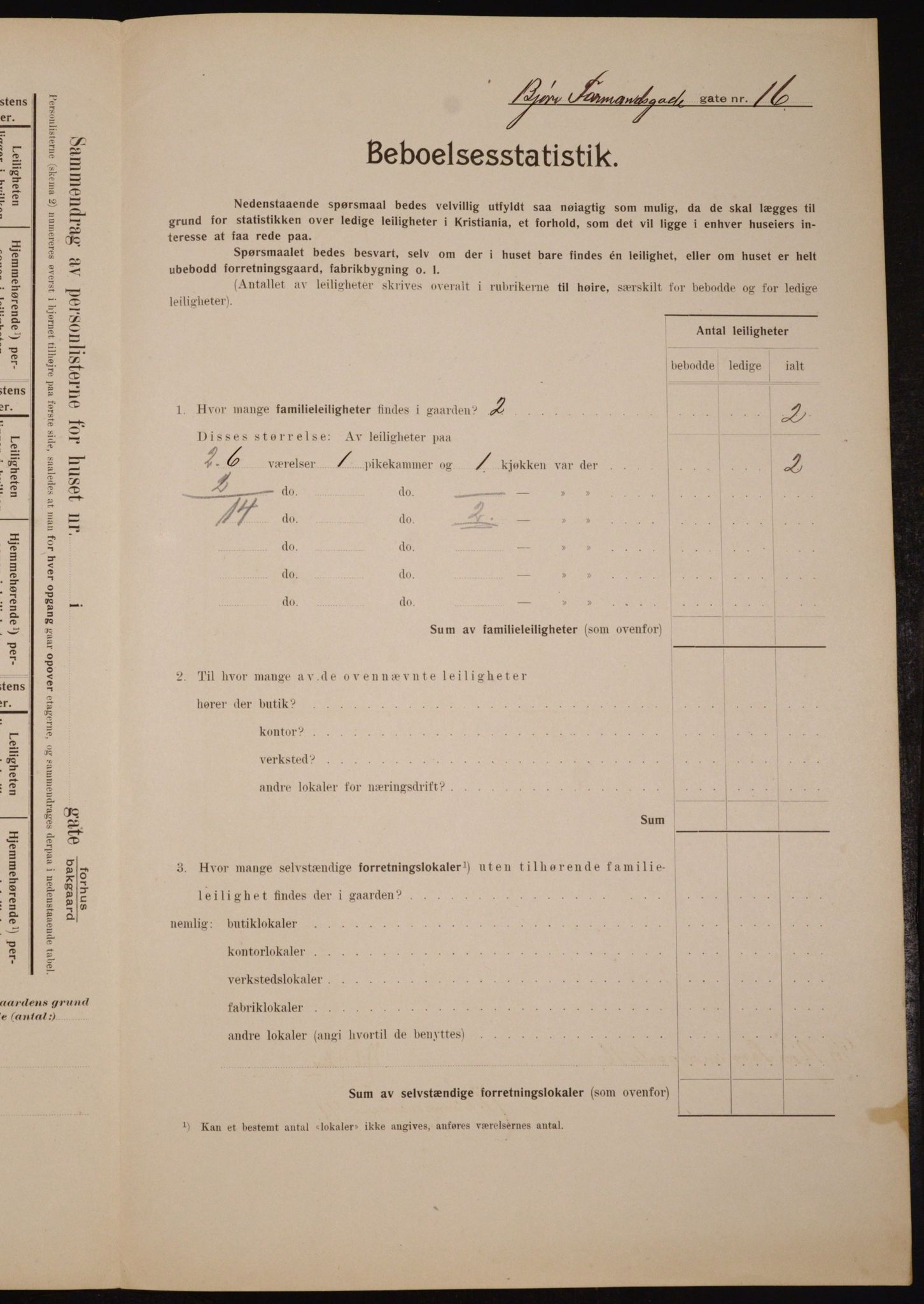 OBA, Kommunal folketelling 1.2.1910 for Kristiania, 1910, s. 6498