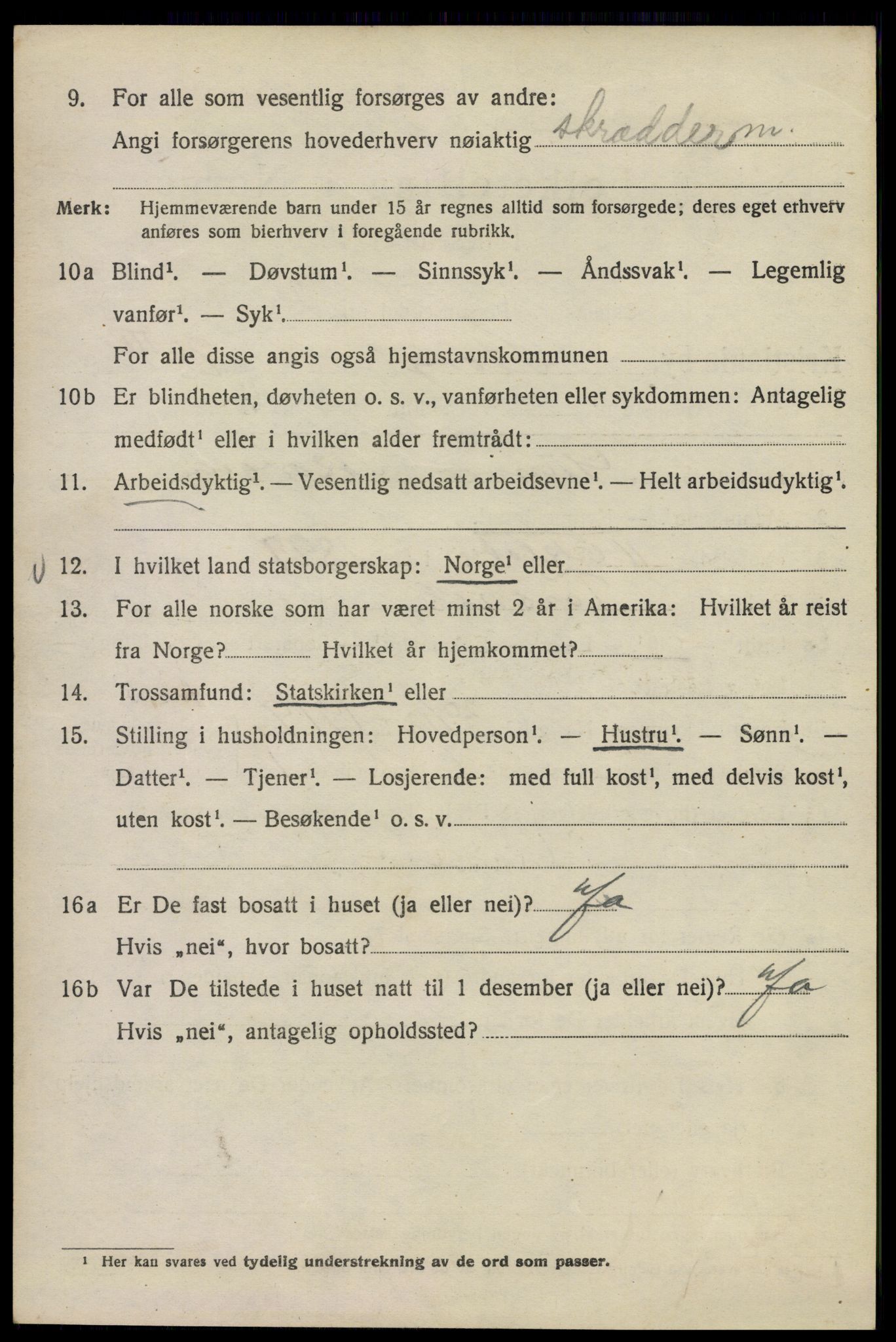 SAO, Folketelling 1920 for 0301 Kristiania kjøpstad, 1920, s. 548436