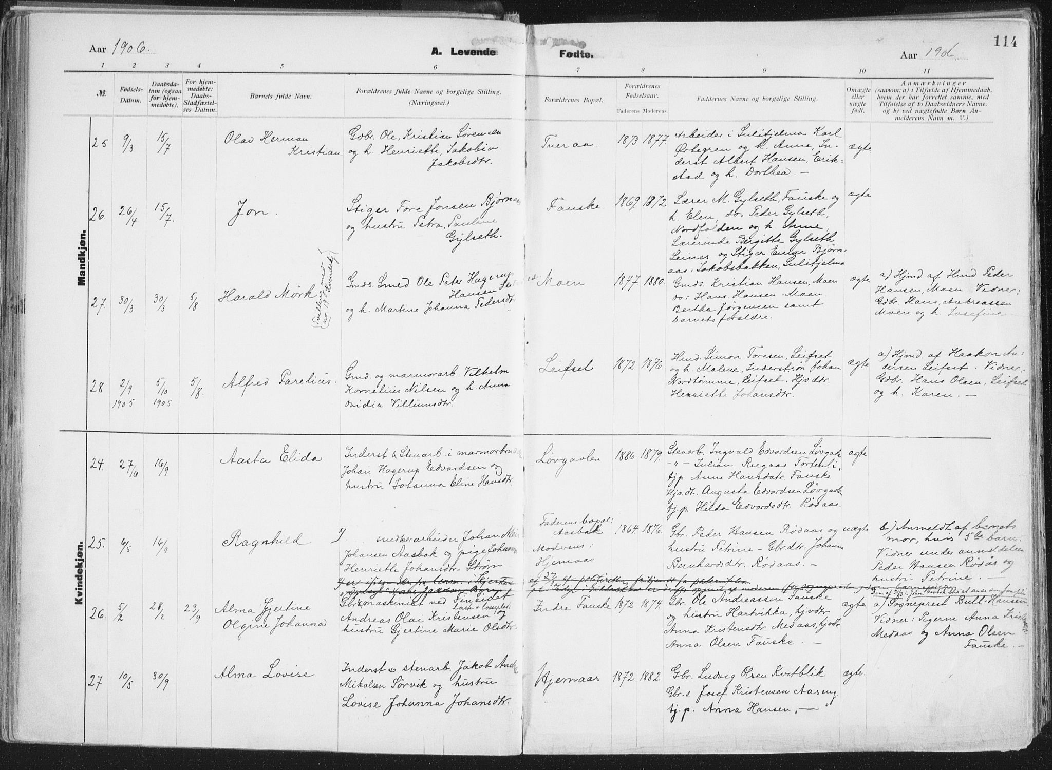 Ministerialprotokoller, klokkerbøker og fødselsregistre - Nordland, AV/SAT-A-1459/849/L0696: Ministerialbok nr. 849A08, 1898-1910, s. 114