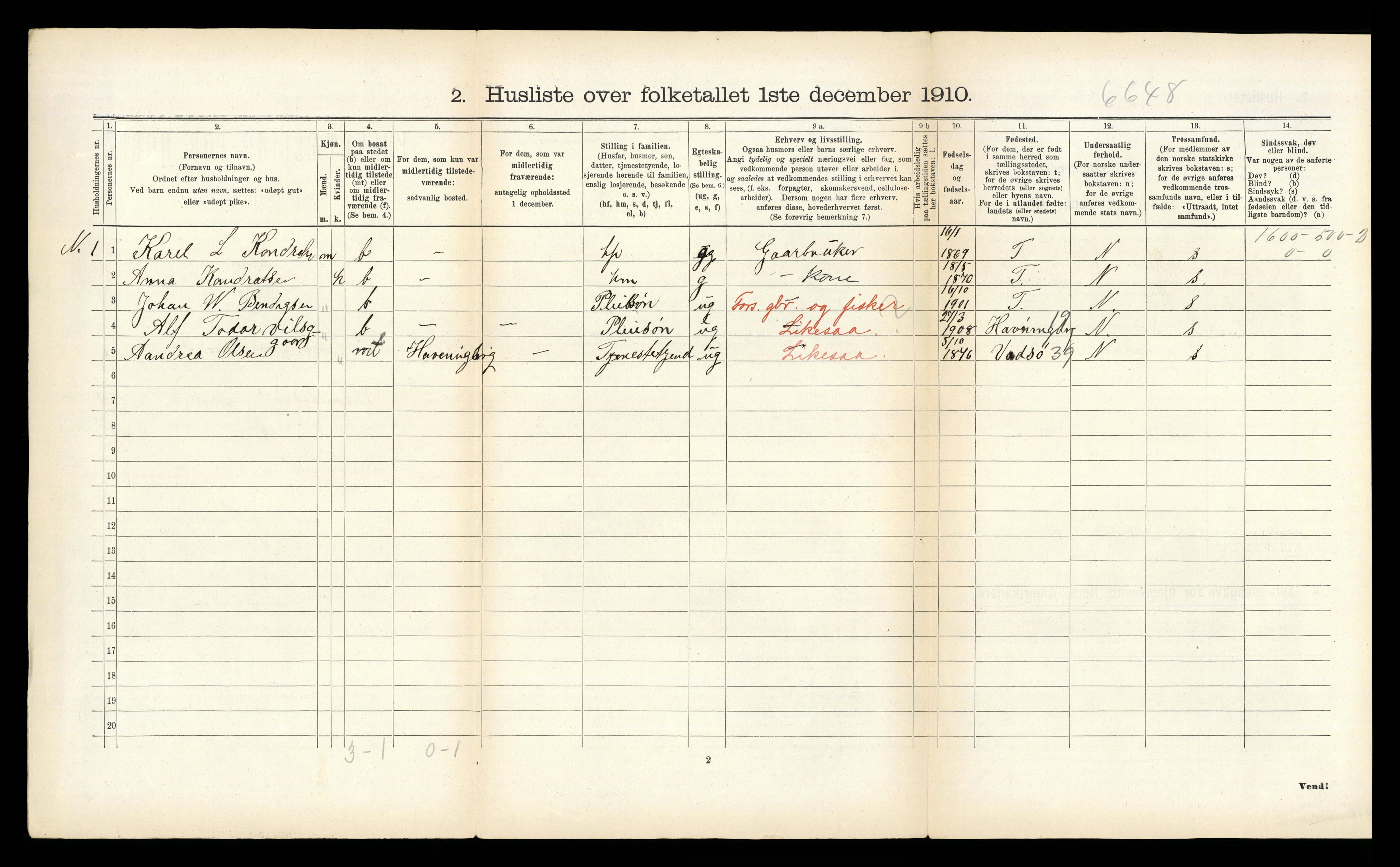 RA, Folketelling 1910 for 1934 Tromsøysund herred, 1910, s. 816