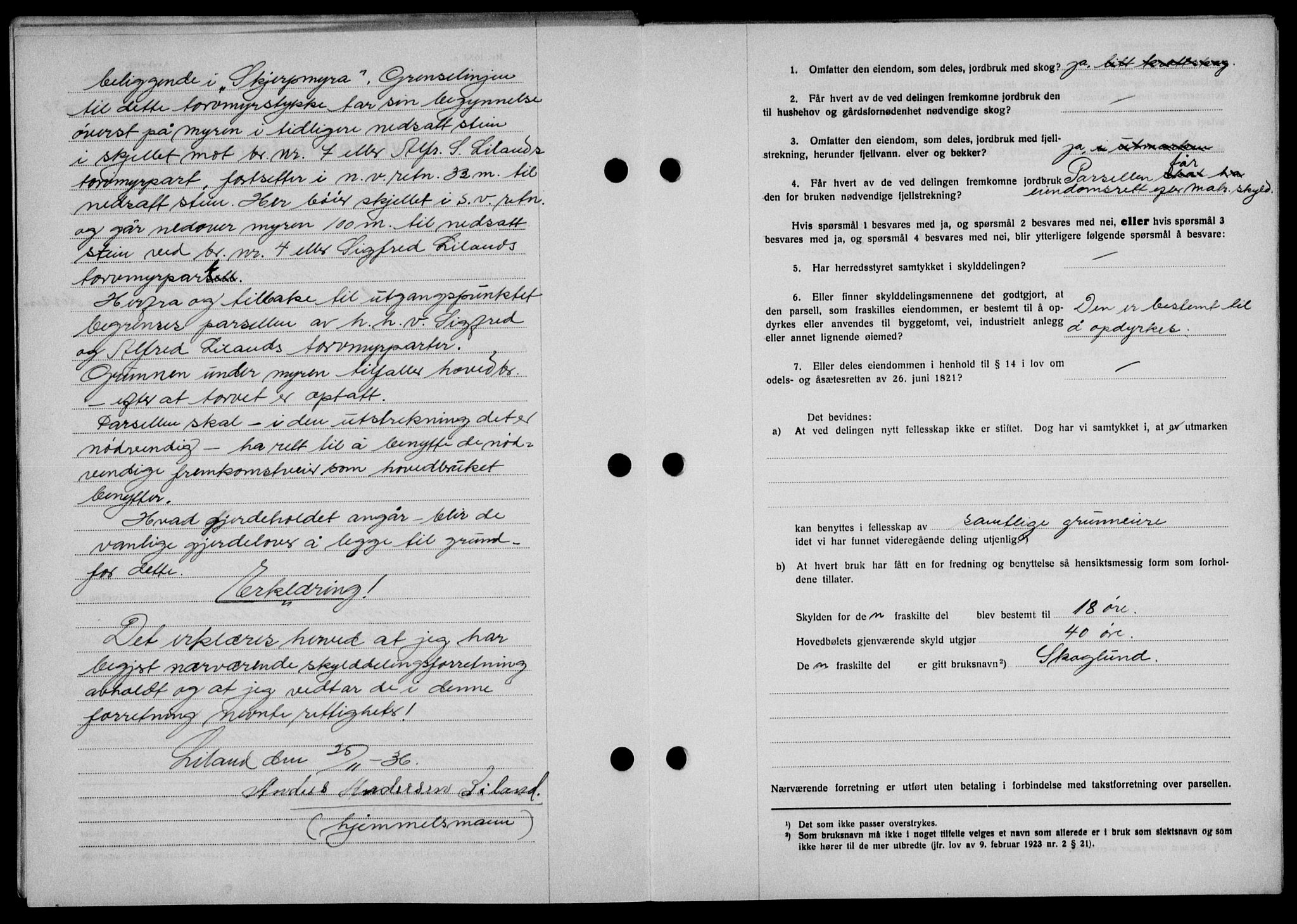 Lofoten sorenskriveri, SAT/A-0017/1/2/2C/L0001a: Pantebok nr. 1a, 1936-1937, Dagboknr: 7/1937