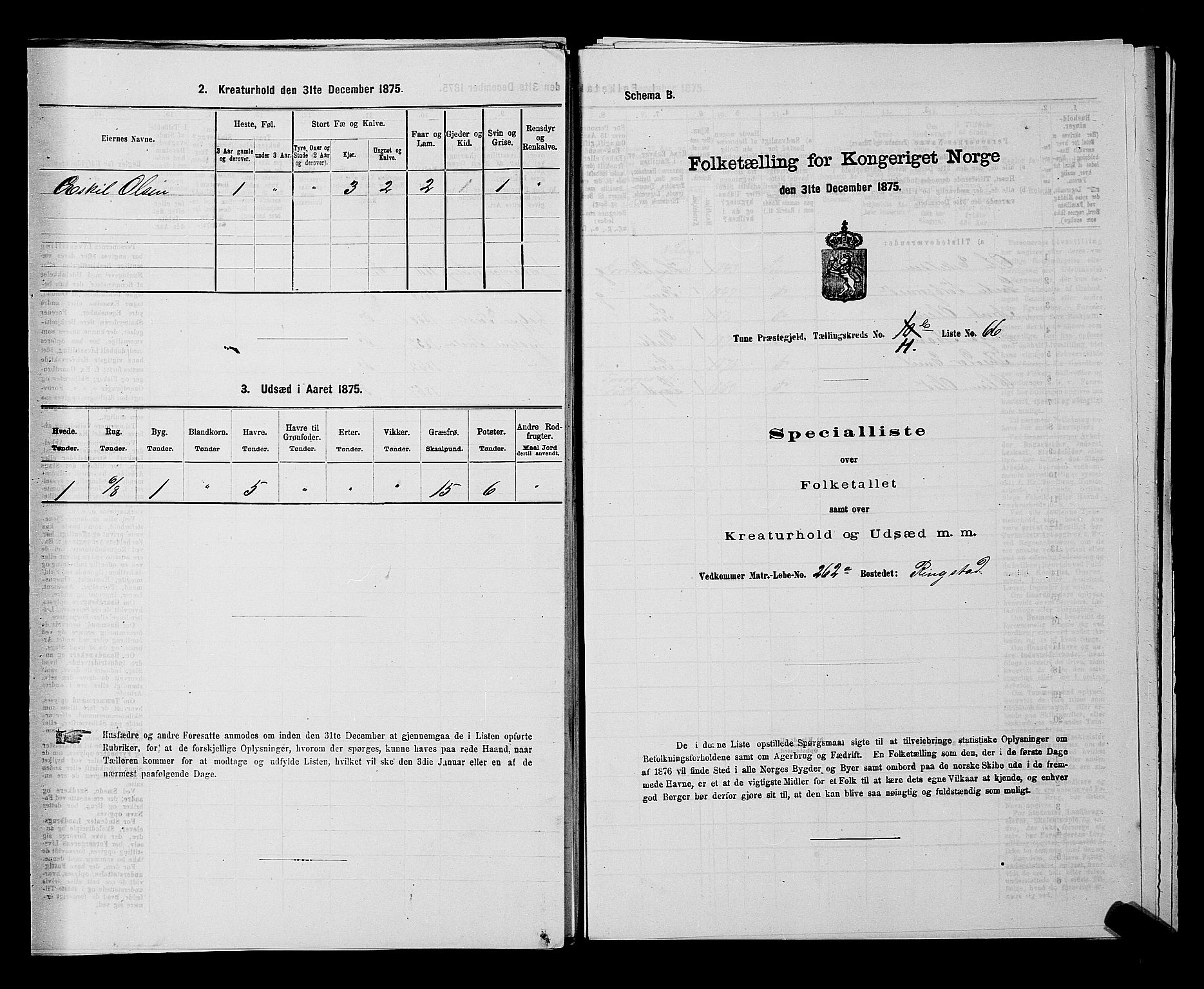 RA, Folketelling 1875 for 0130P Tune prestegjeld, 1875, s. 1836