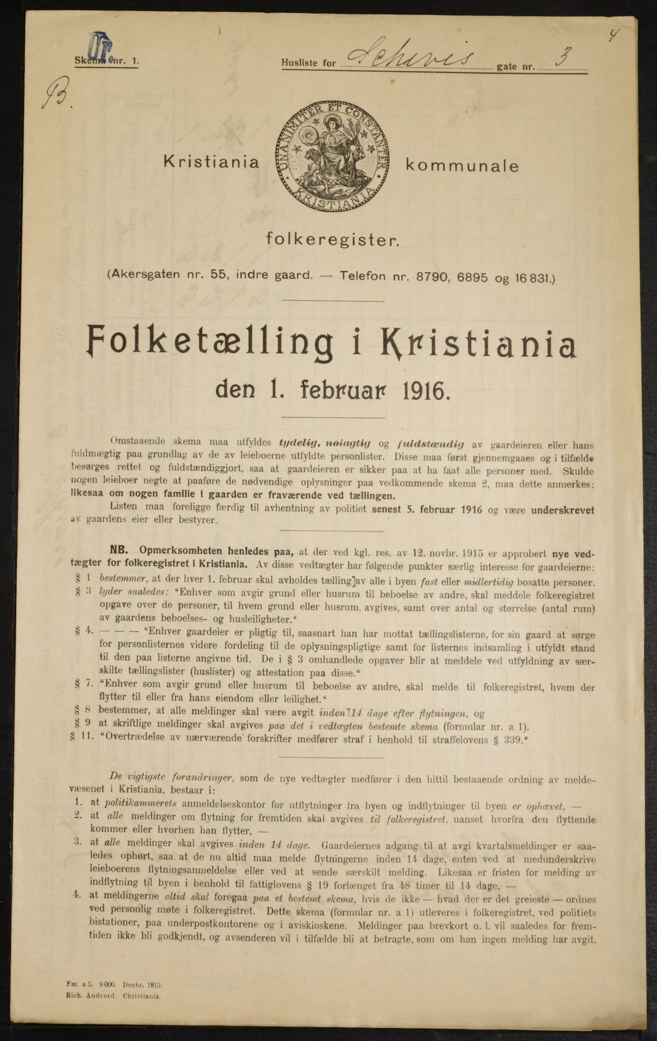 OBA, Kommunal folketelling 1.2.1916 for Kristiania, 1916, s. 91742