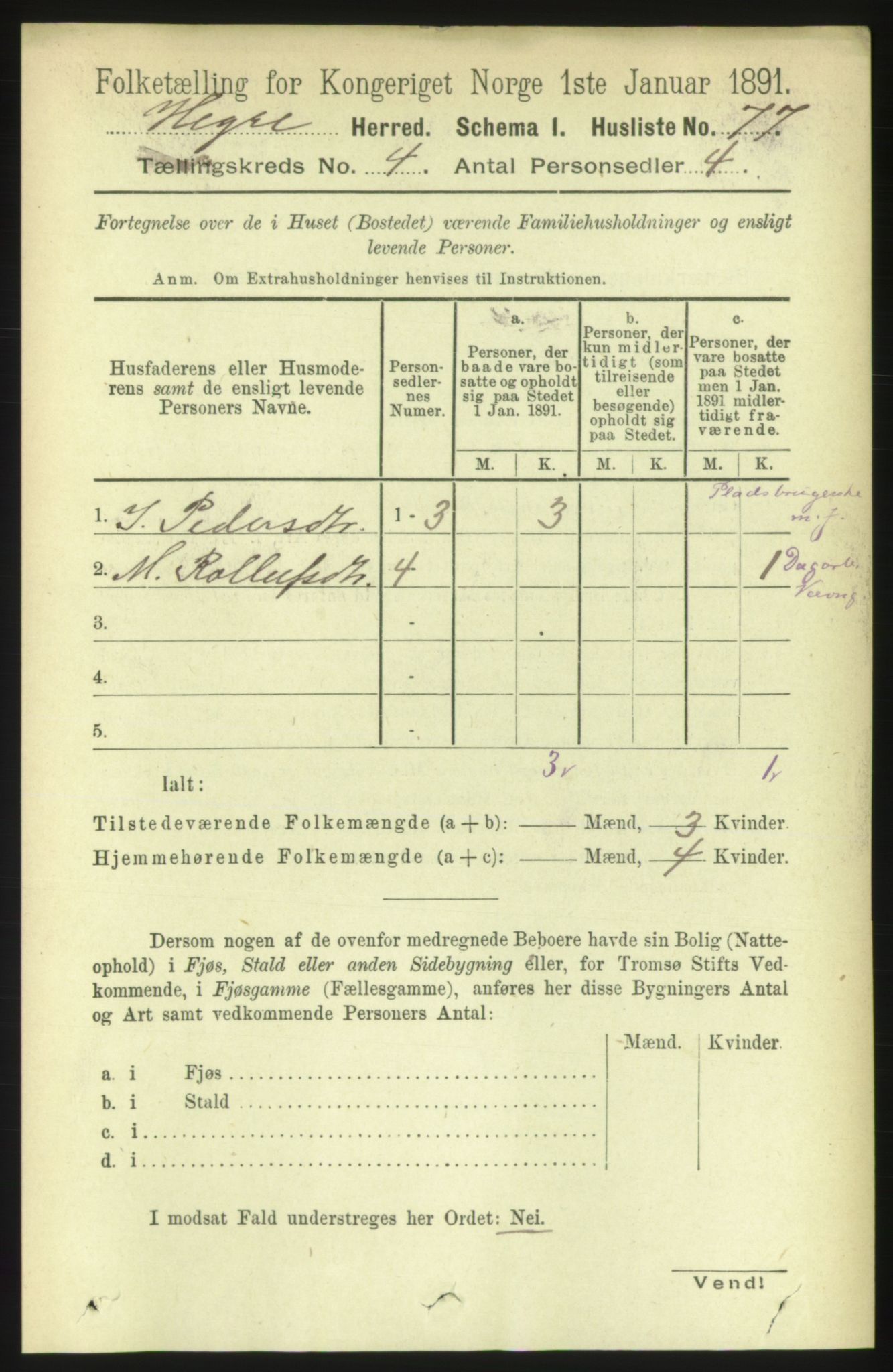 RA, Folketelling 1891 for 1712 Hegra herred, 1891, s. 1493