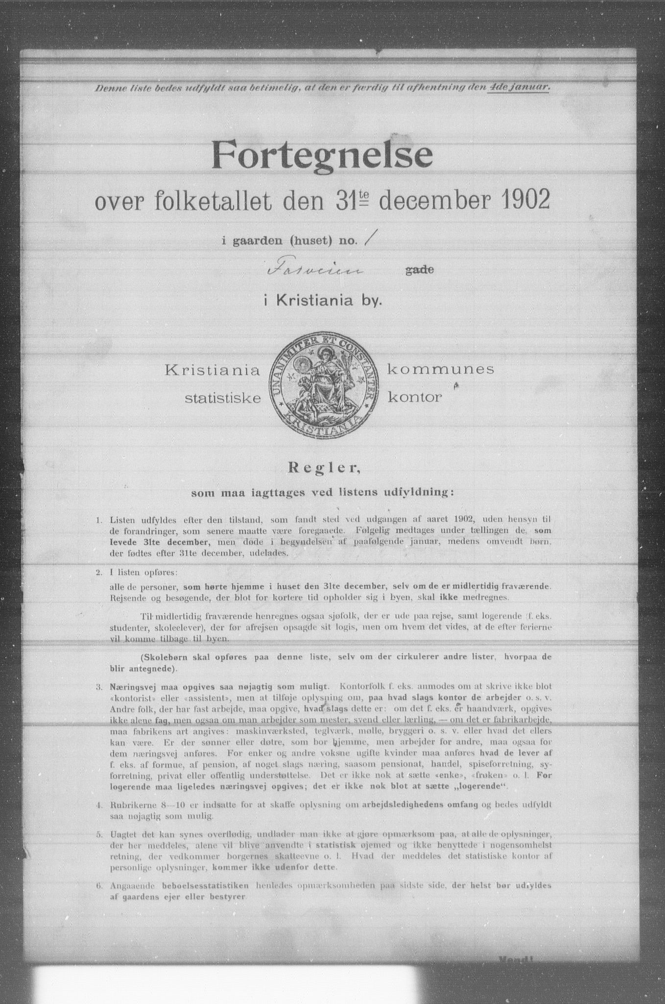 OBA, Kommunal folketelling 31.12.1902 for Kristiania kjøpstad, 1902, s. 4837