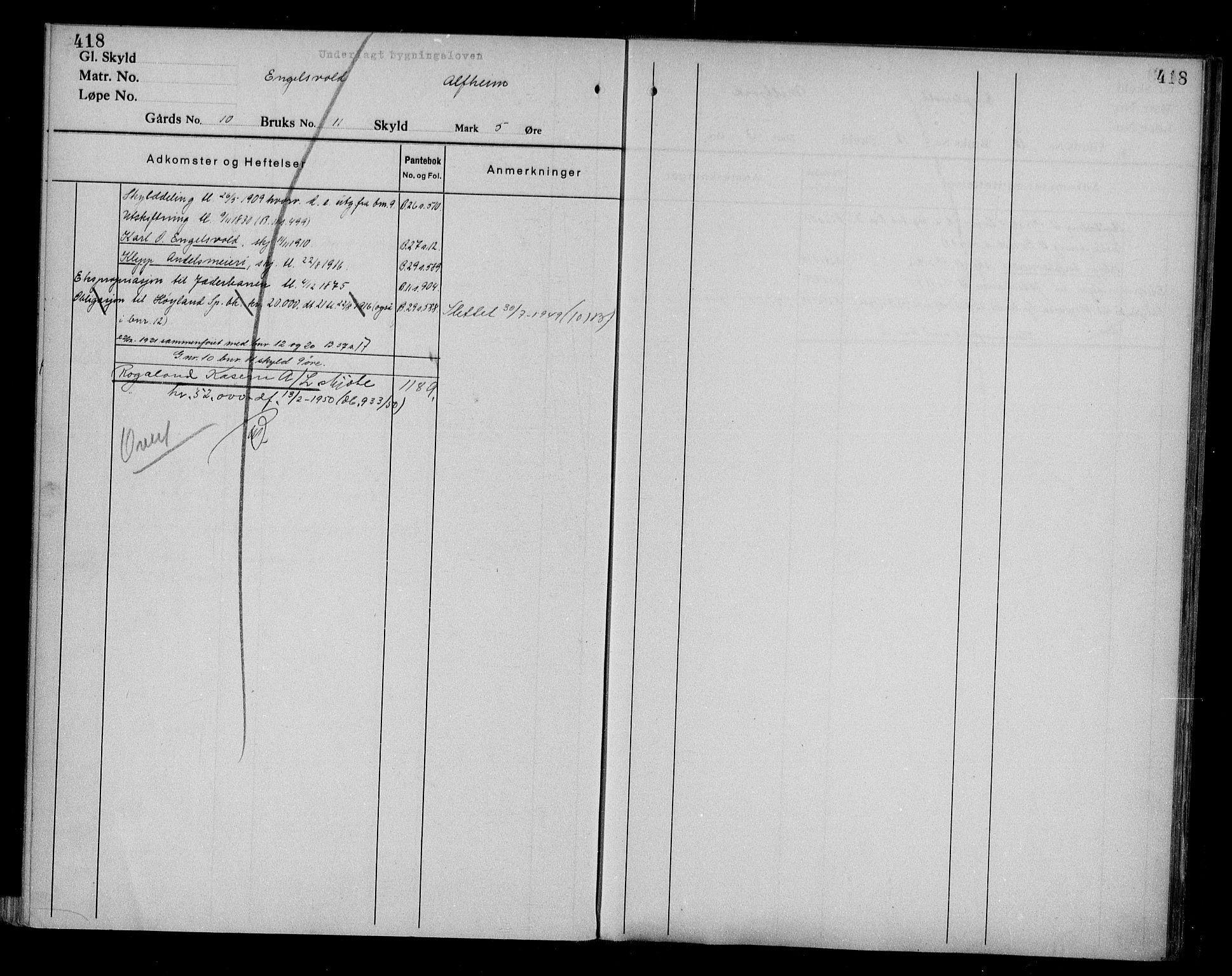 Jæren sorenskriveri, AV/SAST-A-100310/01/4/41/41ABG/L0003: Panteregister nr. 41 ABG3, 1932, s. 418