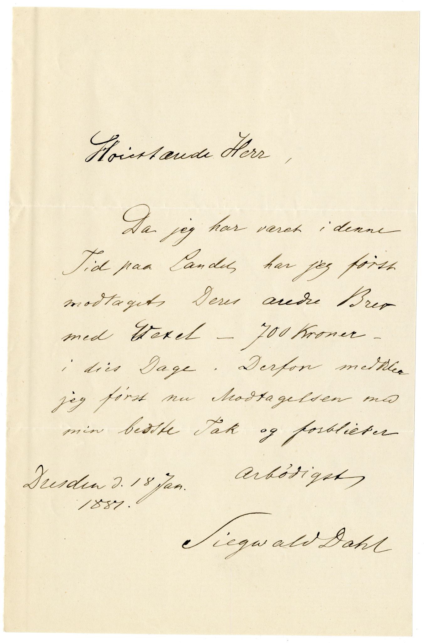 Diderik Maria Aalls brevsamling, NF/Ark-1023/F/L0002: D.M. Aalls brevsamling. B - C, 1799-1889, s. 457