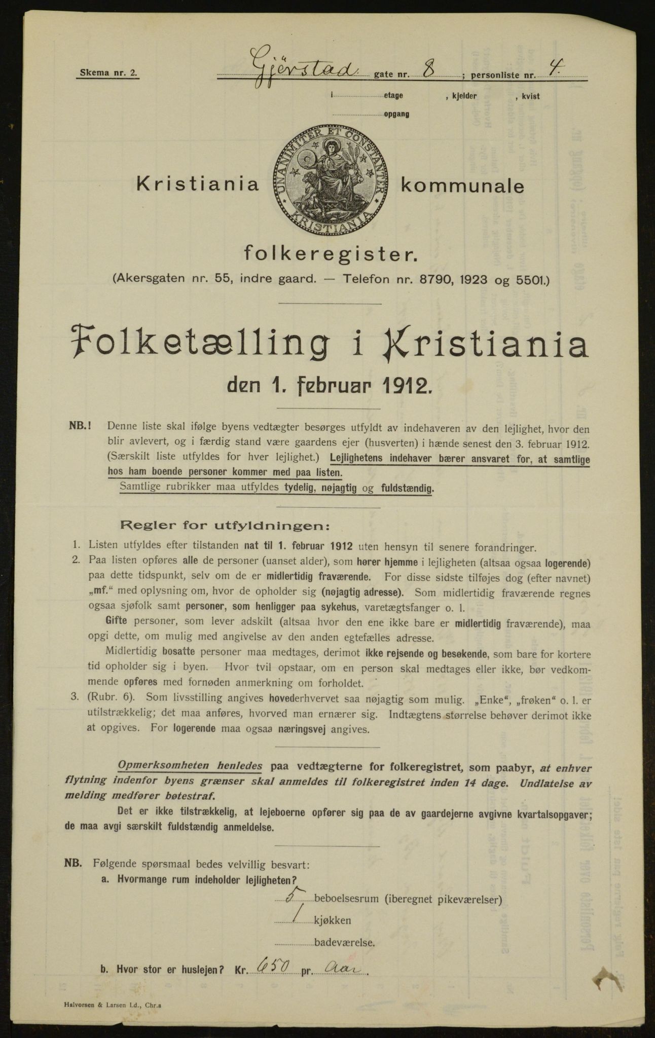 OBA, Kommunal folketelling 1.2.1912 for Kristiania, 1912, s. 29169