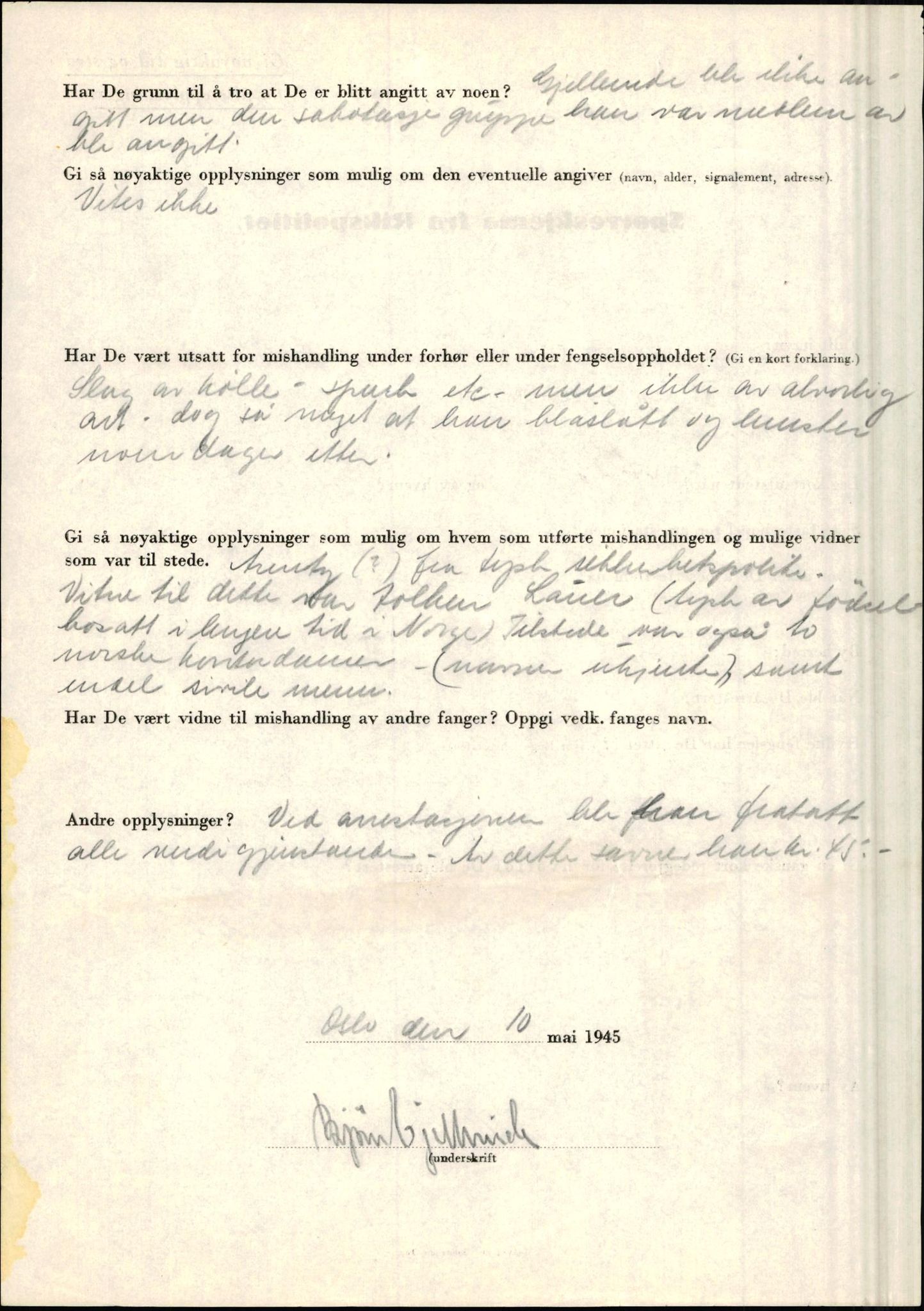 Rikspolitisjefen, AV/RA-S-1560/L/L0005: Gidske, Peder Martin -  Hansell, Georg, 1940-1945, s. 46