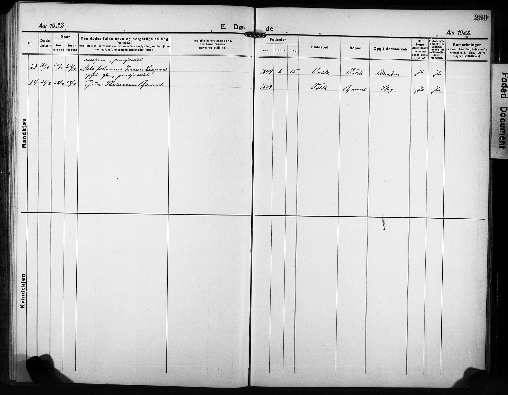 Ministerialprotokoller, klokkerbøker og fødselsregistre - Møre og Romsdal, AV/SAT-A-1454/511/L0160: Klokkerbok nr. 511C06, 1920-1932, s. 290