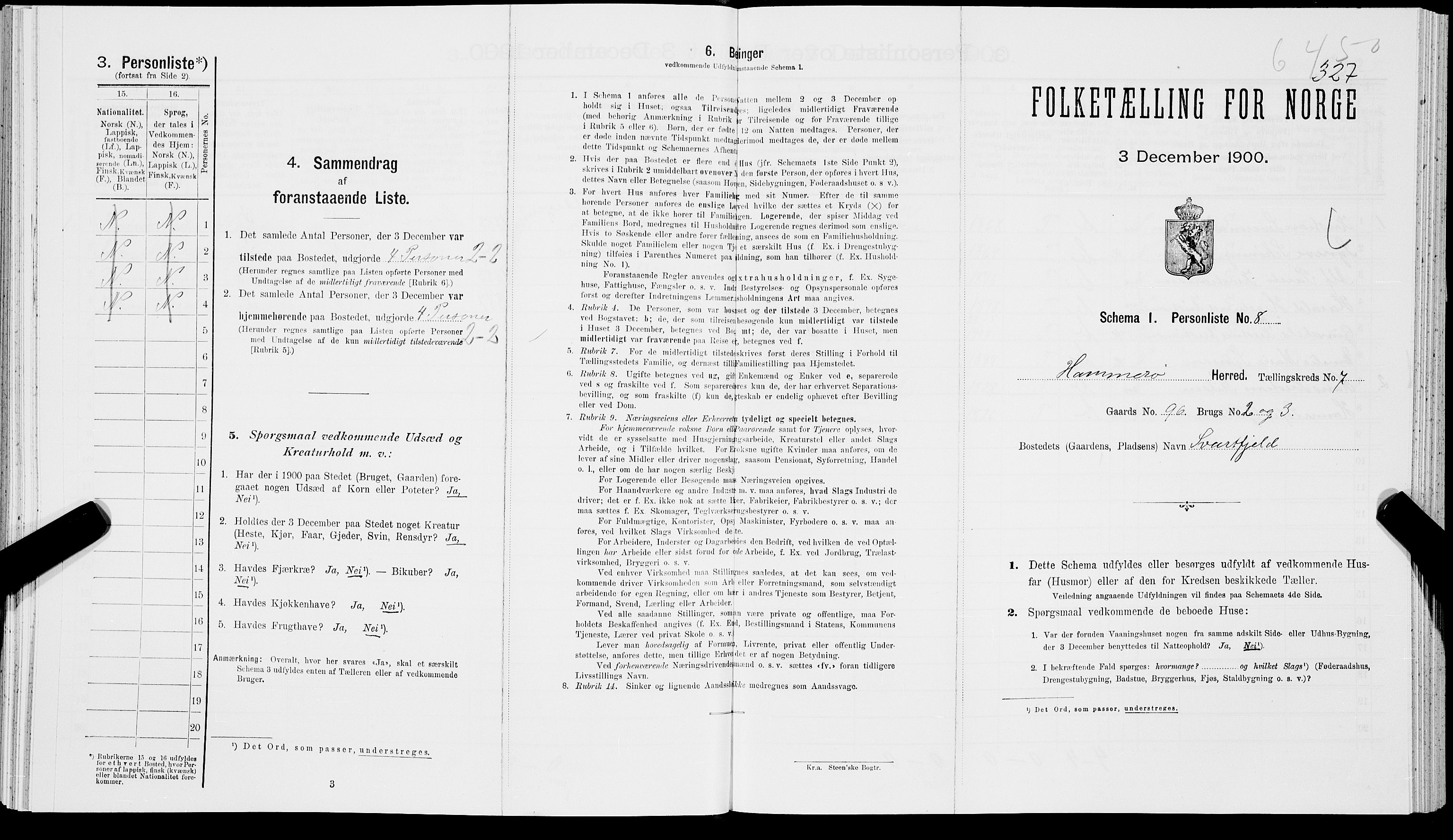 SAT, Folketelling 1900 for 1849 Hamarøy herred, 1900, s. 817