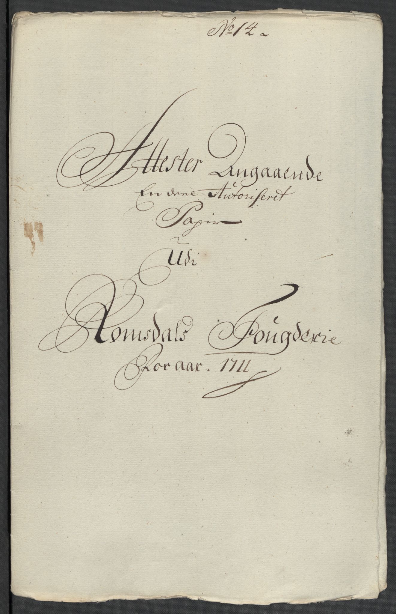 Rentekammeret inntil 1814, Reviderte regnskaper, Fogderegnskap, RA/EA-4092/R55/L3660: Fogderegnskap Romsdal, 1711, s. 322