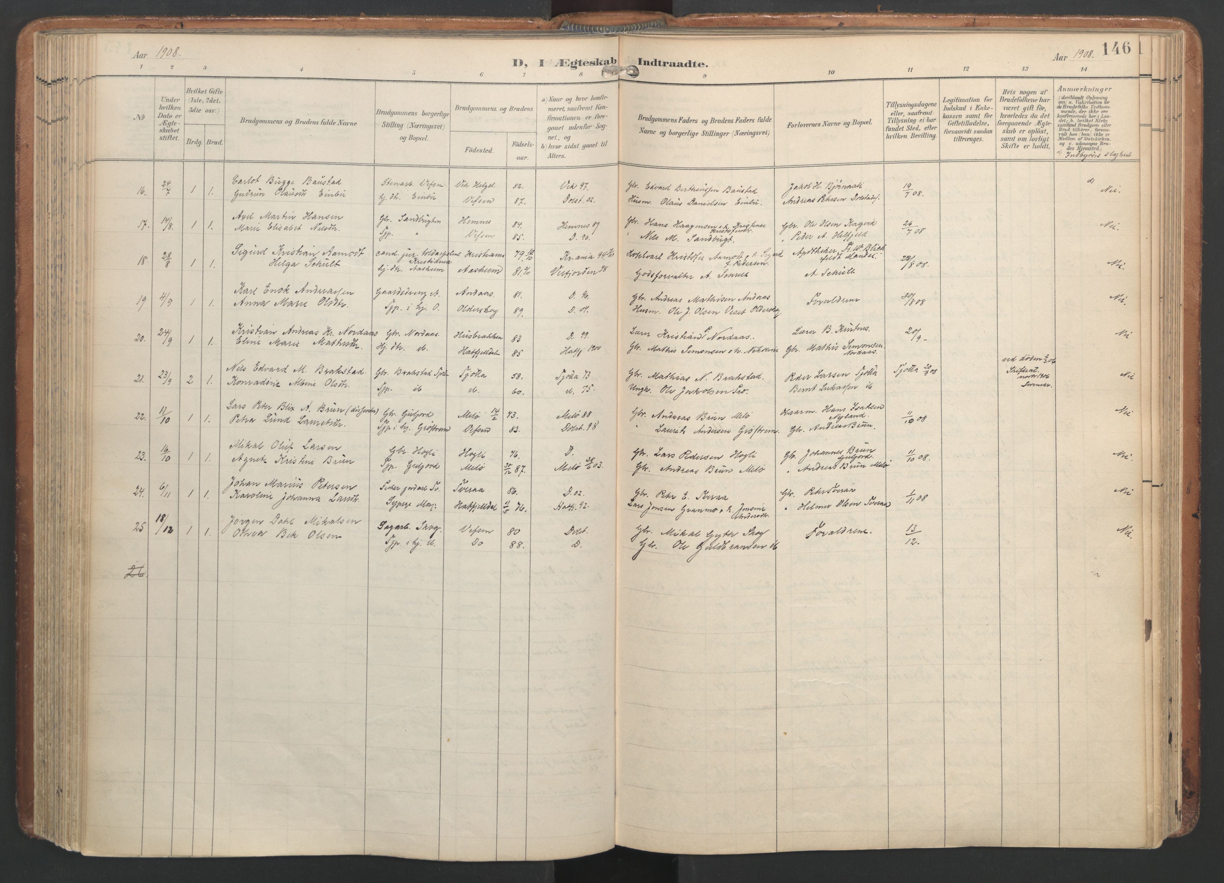 Ministerialprotokoller, klokkerbøker og fødselsregistre - Nordland, AV/SAT-A-1459/820/L0298: Ministerialbok nr. 820A19, 1897-1915, s. 146