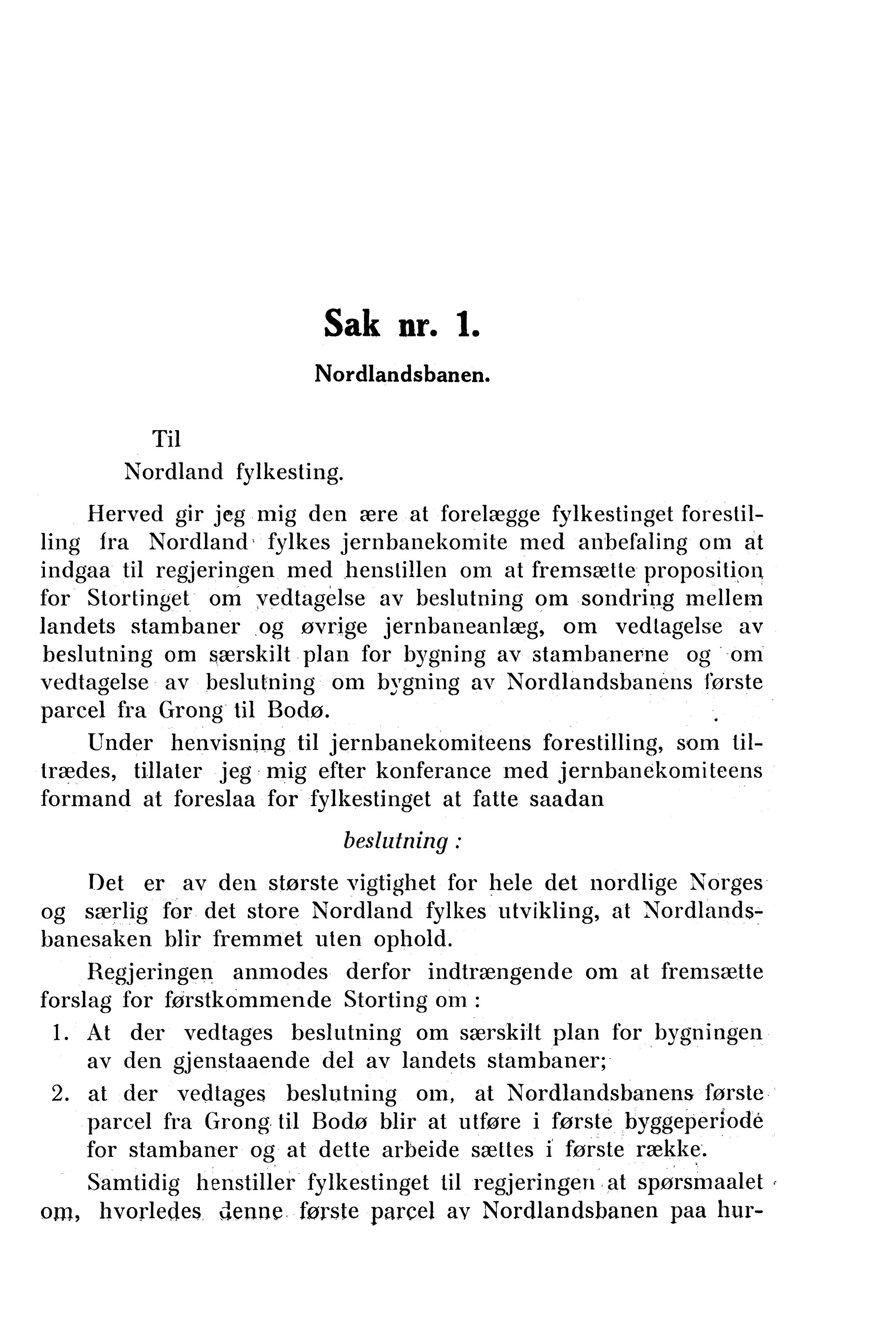 Nordland Fylkeskommune. Fylkestinget, AIN/NFK-17/176/A/Ac/L0043: Fylkestingsforhandlinger 1920, 1920