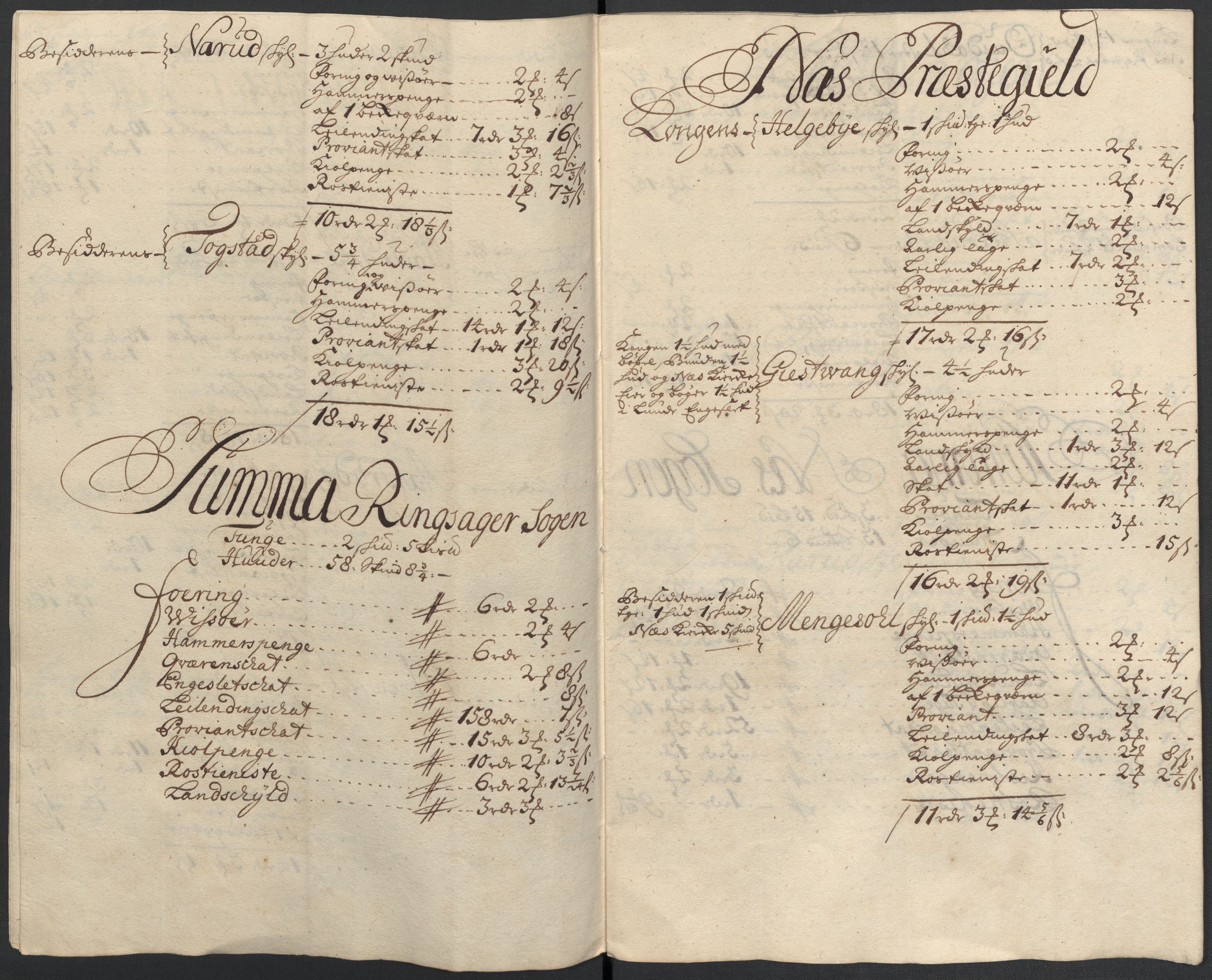 Rentekammeret inntil 1814, Reviderte regnskaper, Fogderegnskap, RA/EA-4092/R16/L1047: Fogderegnskap Hedmark, 1711, s. 405