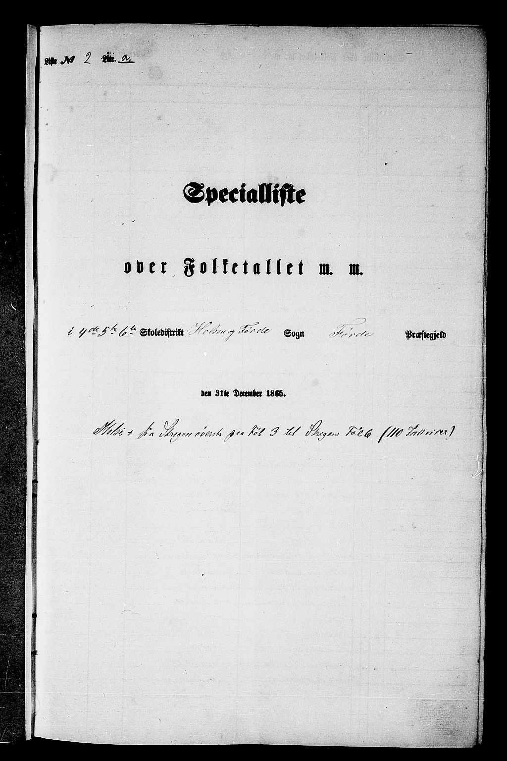RA, Folketelling 1865 for 1432P Førde prestegjeld, 1865, s. 34