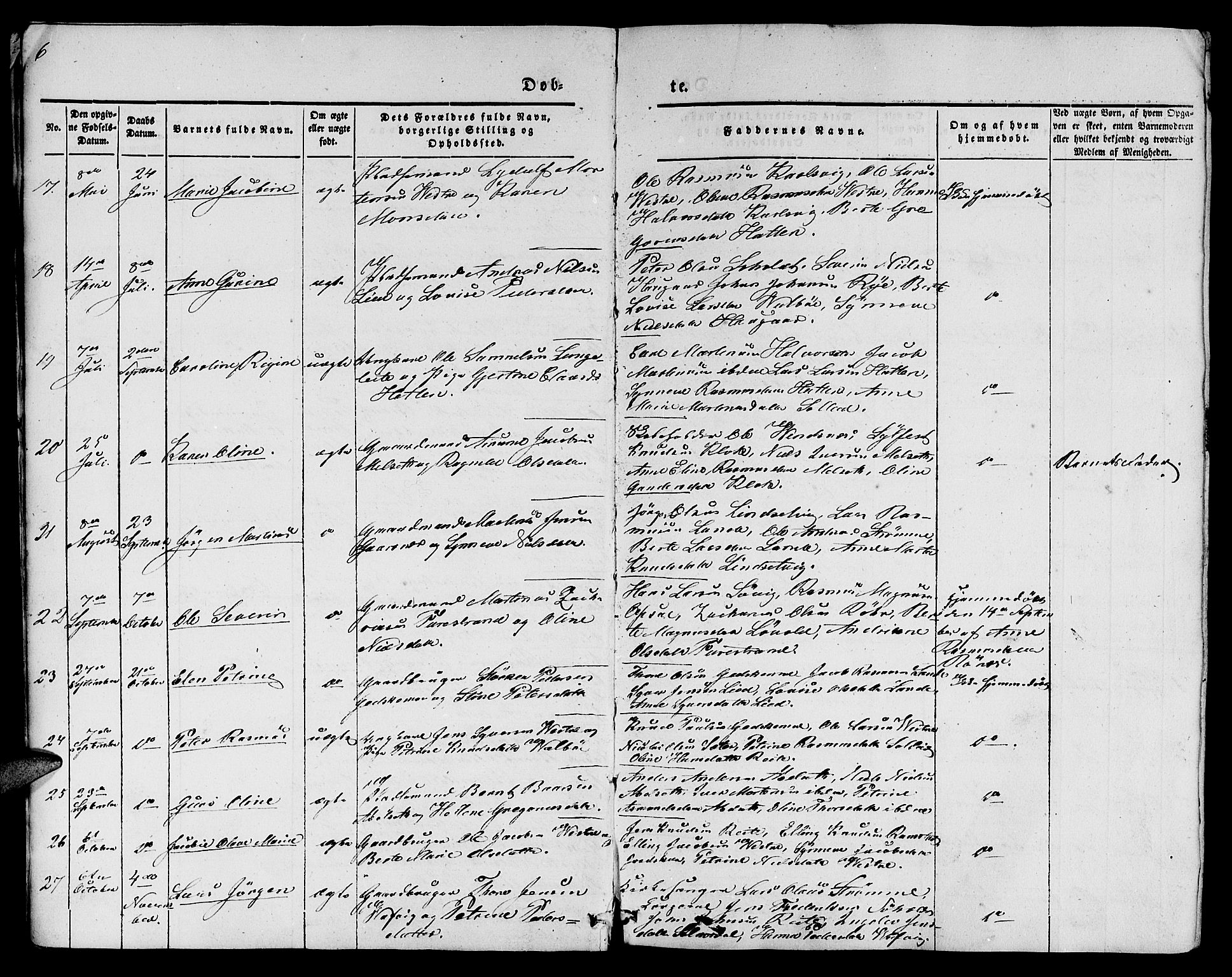 Ministerialprotokoller, klokkerbøker og fødselsregistre - Møre og Romsdal, AV/SAT-A-1454/522/L0324: Klokkerbok nr. 522C03, 1854-1871, s. 6