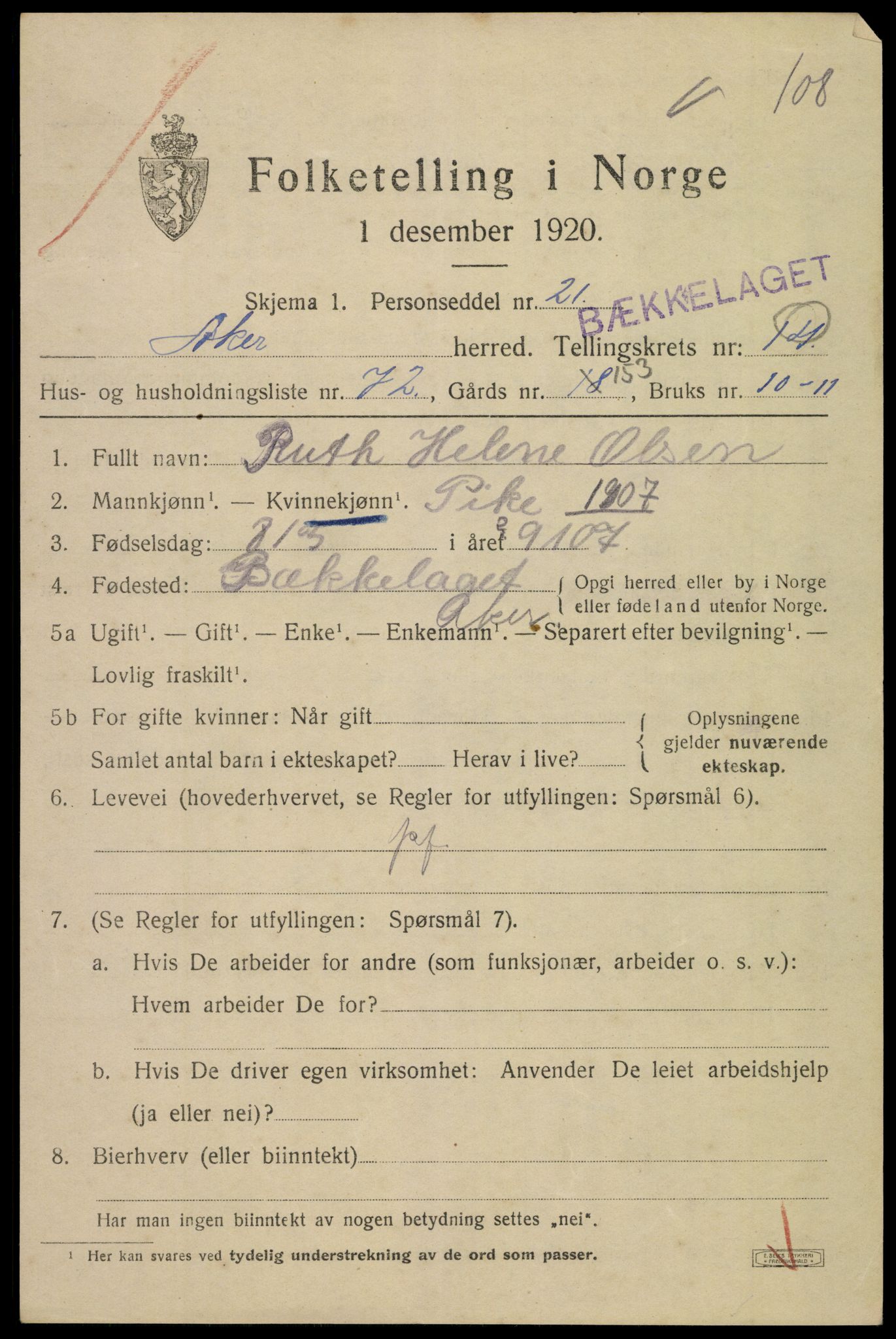 SAO, Folketelling 1920 for 0218 Aker herred, 1920, s. 83572