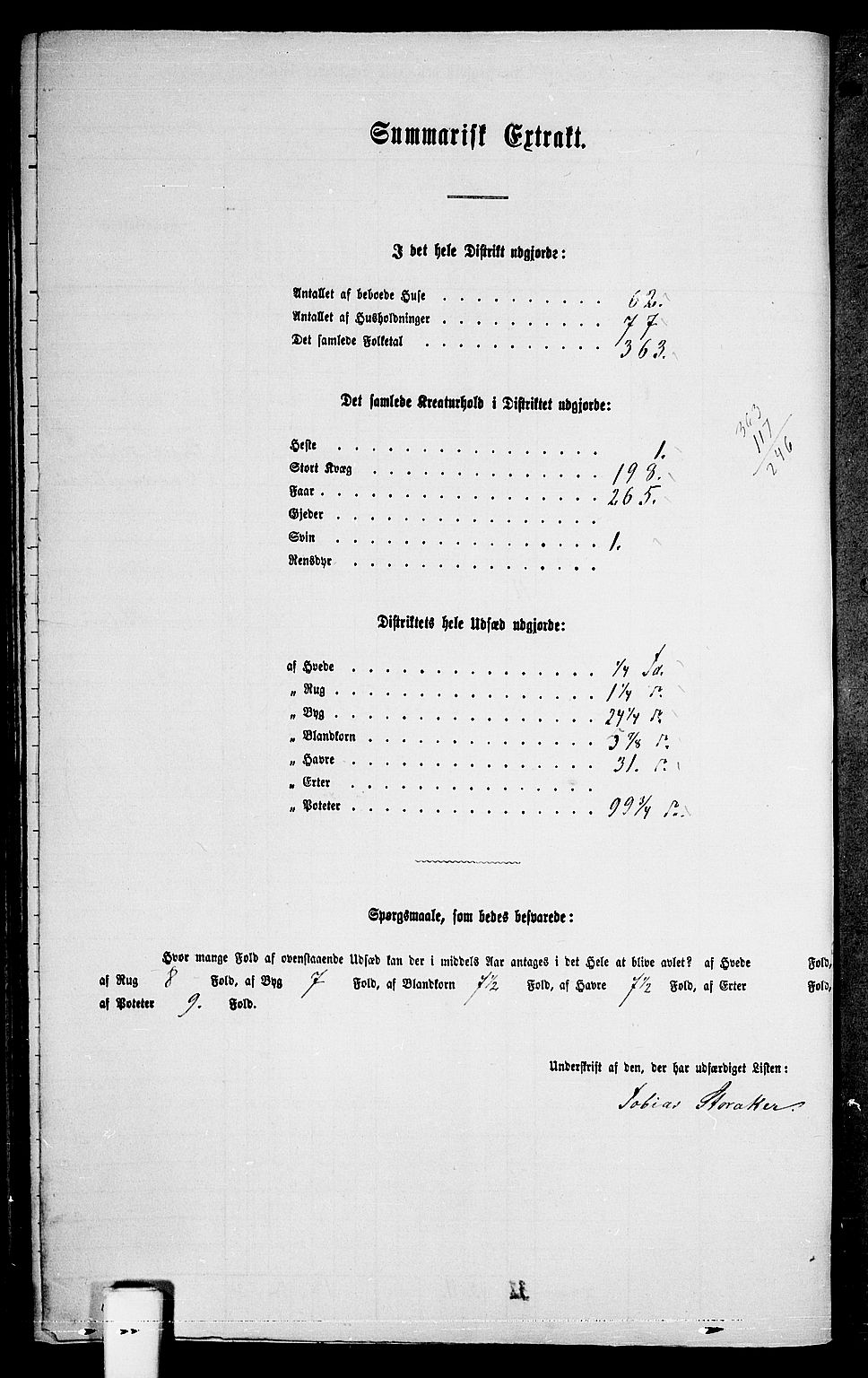 RA, Folketelling 1865 for 1019L Mandal prestegjeld, Halse sokn og Harkmark sokn, 1865, s. 108