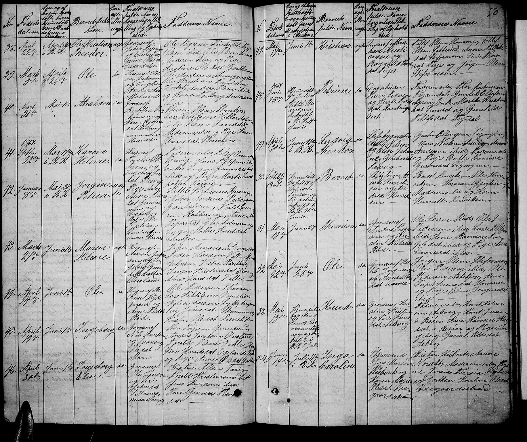 Søndeled sokneprestkontor, AV/SAK-1111-0038/F/Fb/L0004: Klokkerbok nr. B 4, 1857-1884, s. 70