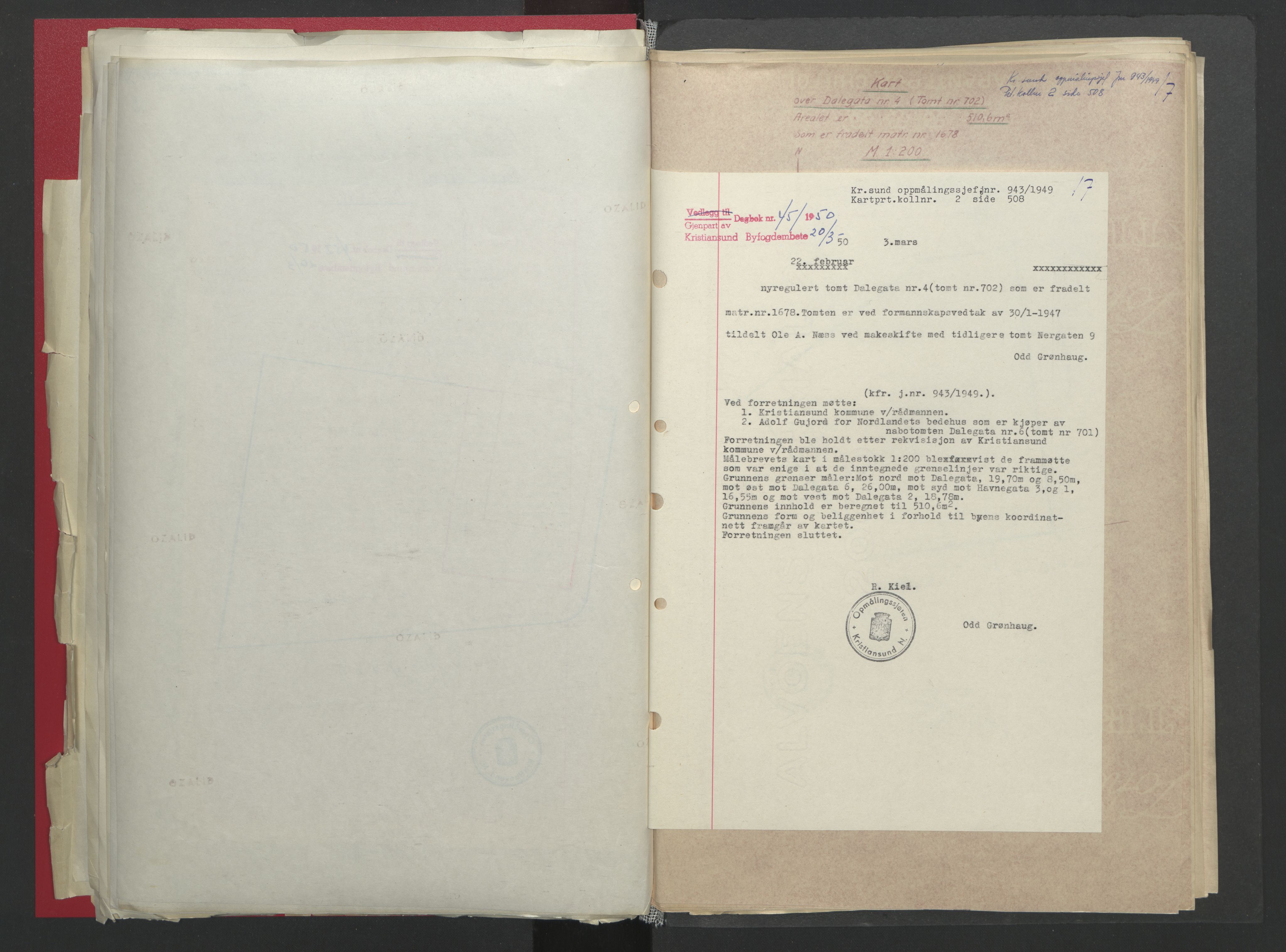 Kristiansund byfogd, AV/SAT-A-4587/A/27: Pantebok nr. 48, 1950-1950, Dagboknr: 451/1950