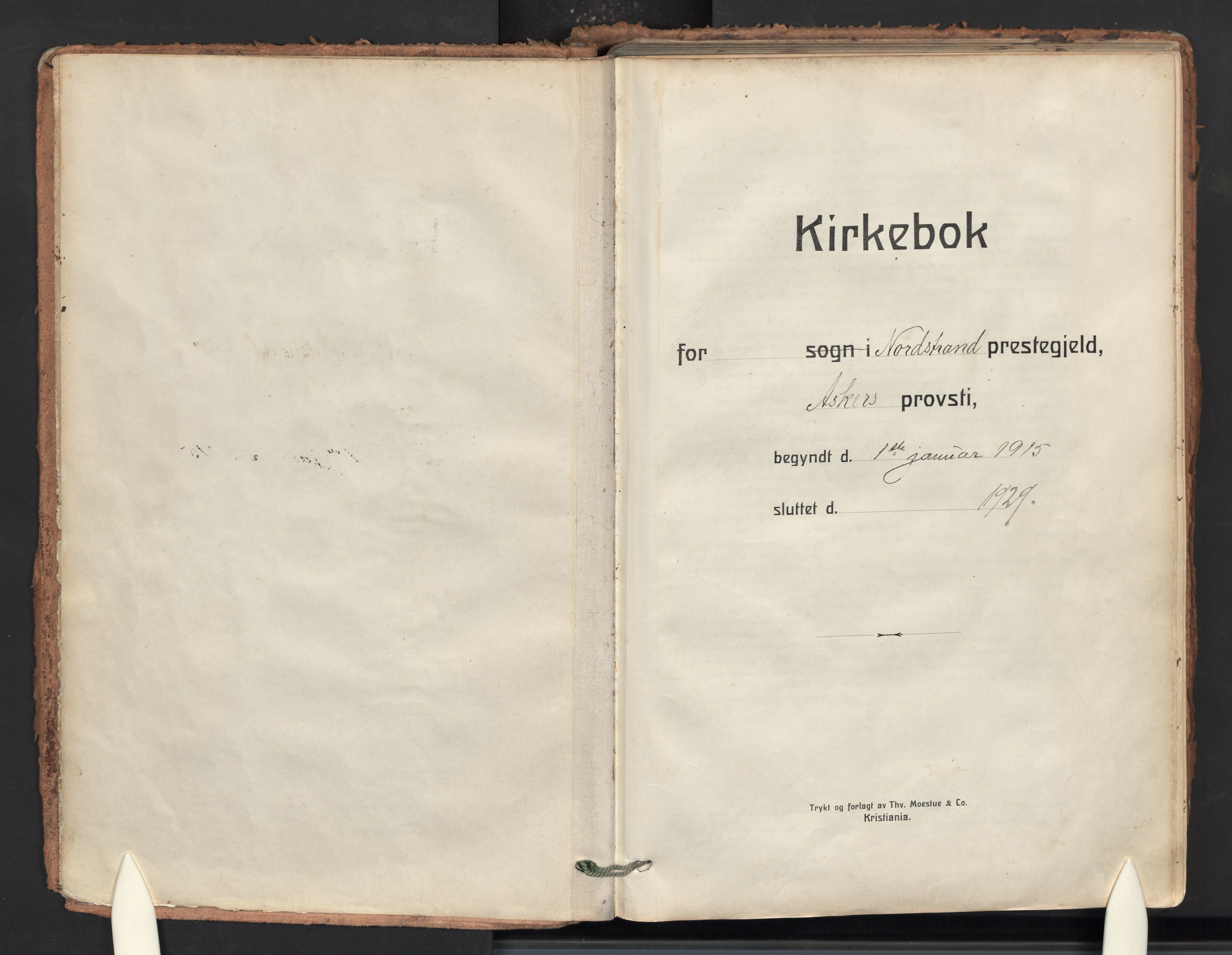 Nordstrand prestekontor Kirkebøker, SAO/A-10362a/F/Fa/L0002: Ministerialbok nr. I 2, 1914-1929