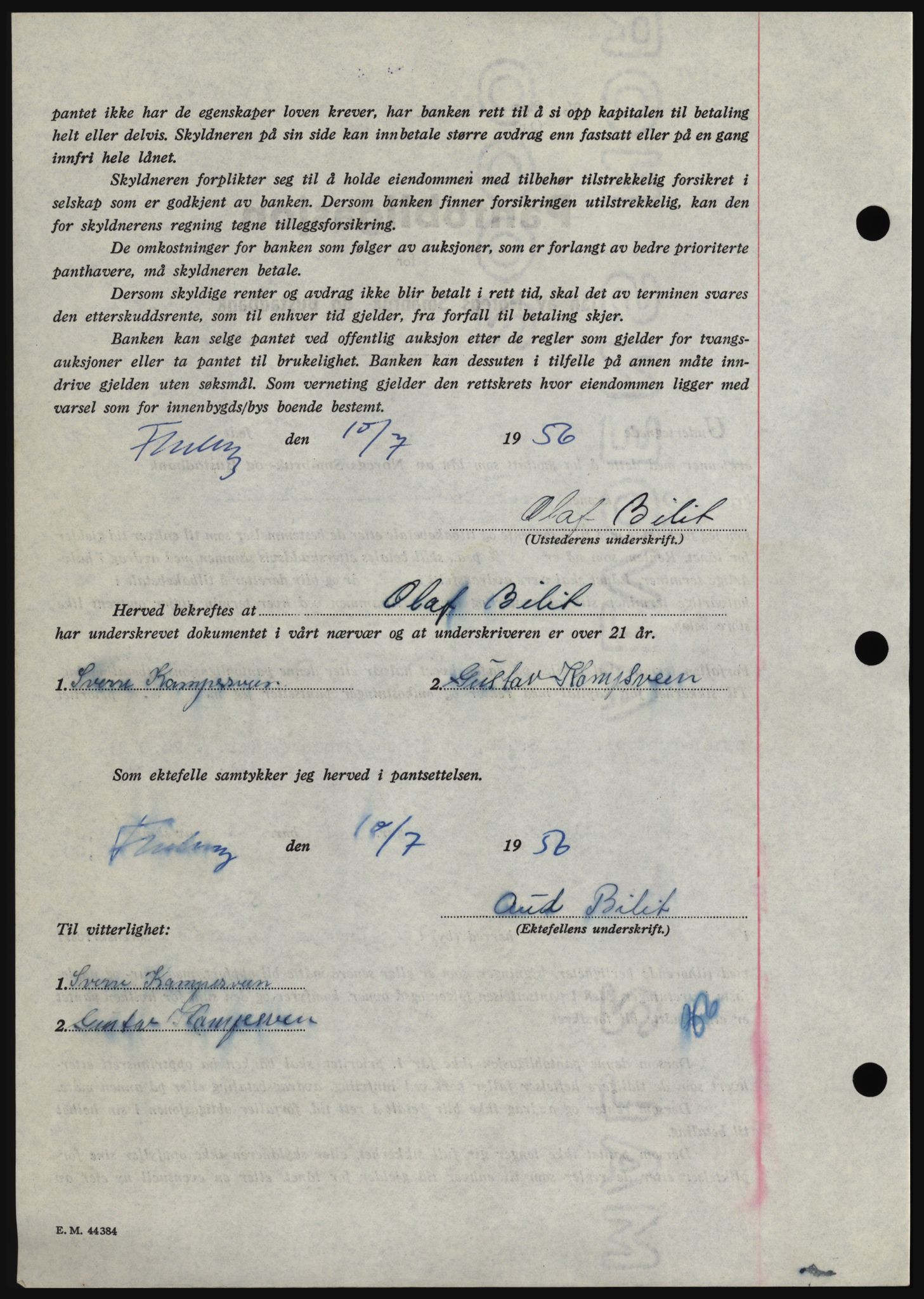 Hadeland og Land tingrett, SAH/TING-010/H/Hb/Hbc/L0034: Pantebok nr. B34, 1956-1956, Dagboknr: 2332/1956