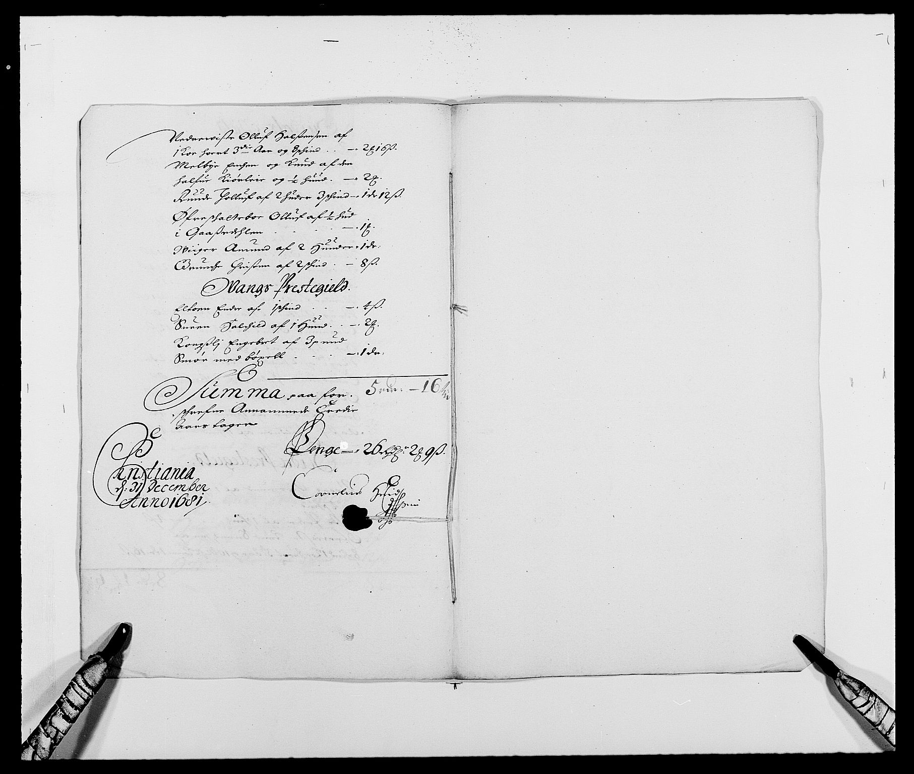 Rentekammeret inntil 1814, Reviderte regnskaper, Fogderegnskap, RA/EA-4092/R18/L1278: Fogderegnskap Hadeland, Toten og Valdres, 1681, s. 157
