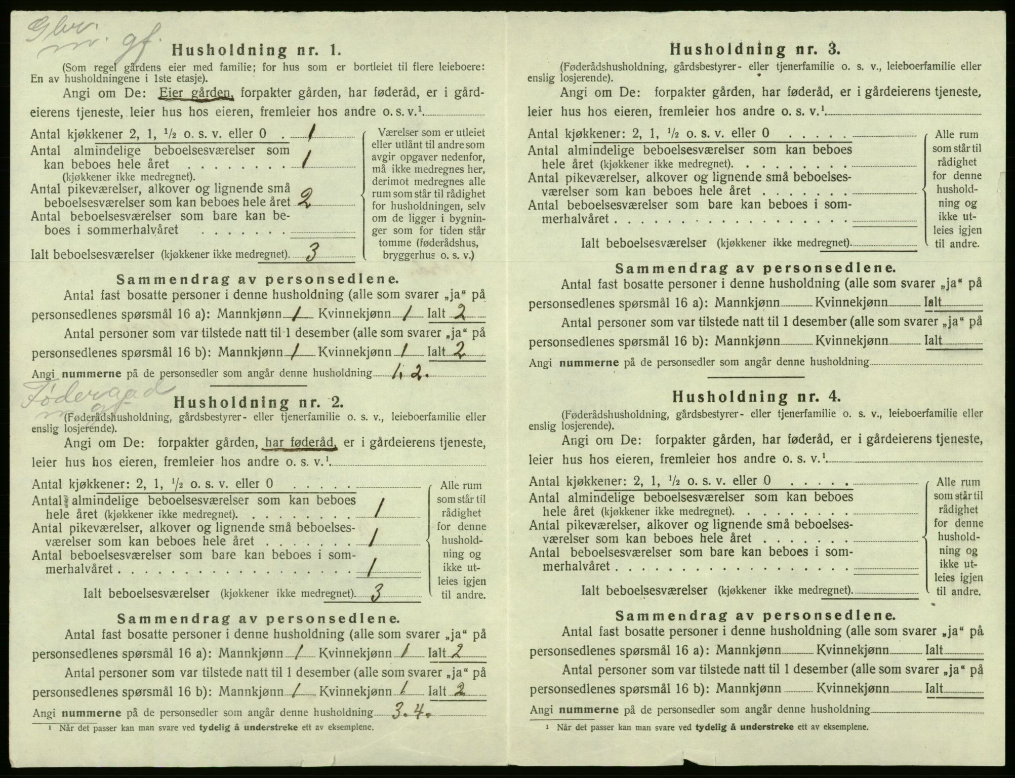 SAB, Folketelling 1920 for 1238 Kvam herred, 1920, s. 1434