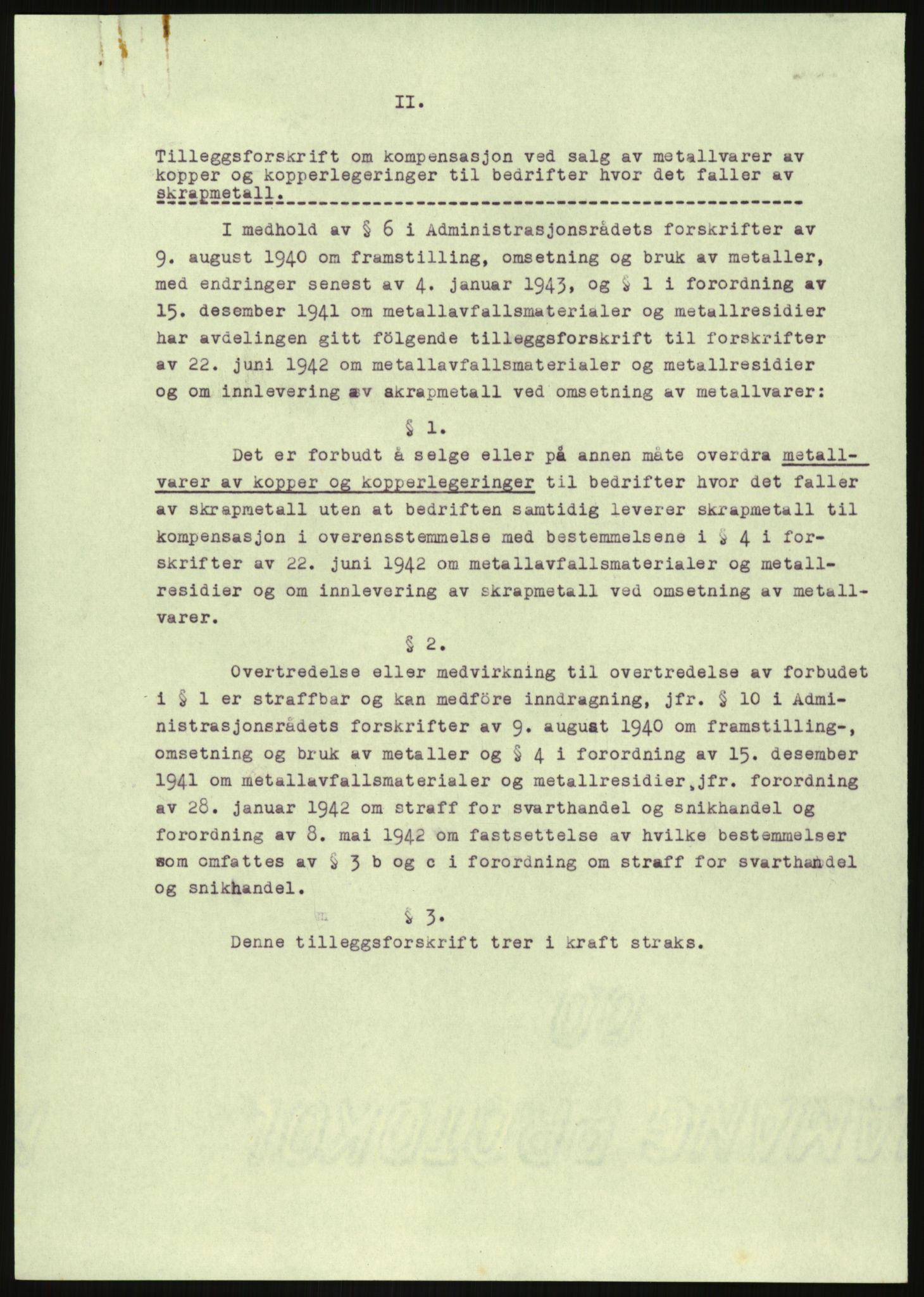 Direktoratet for industriforsyning, Sekretariatet, AV/RA-S-4153/D/Df/L0054: 9. Metallkontoret, 1940-1945, s. 1777